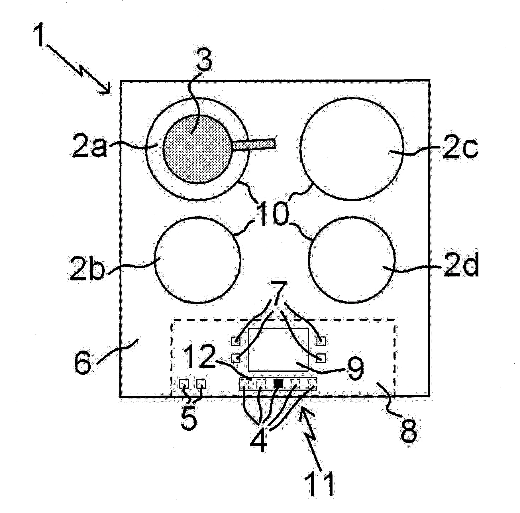 Dispositif de commande d'un appareil electromenager comprenant une bande de commande sensitive formee par une pluralite de capteurs avec touche sensitive