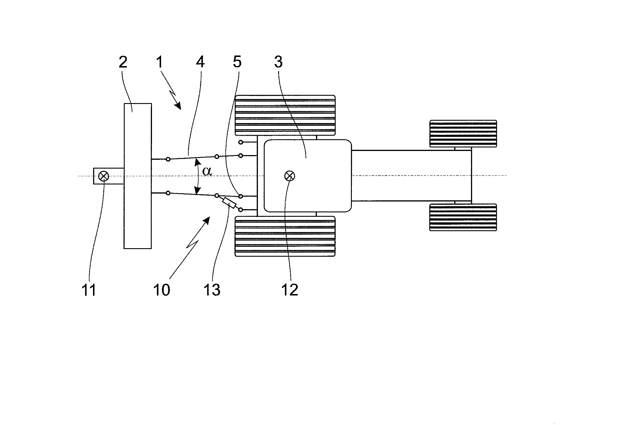 Dispositif d'auto-alignement d'outil agricole tracte