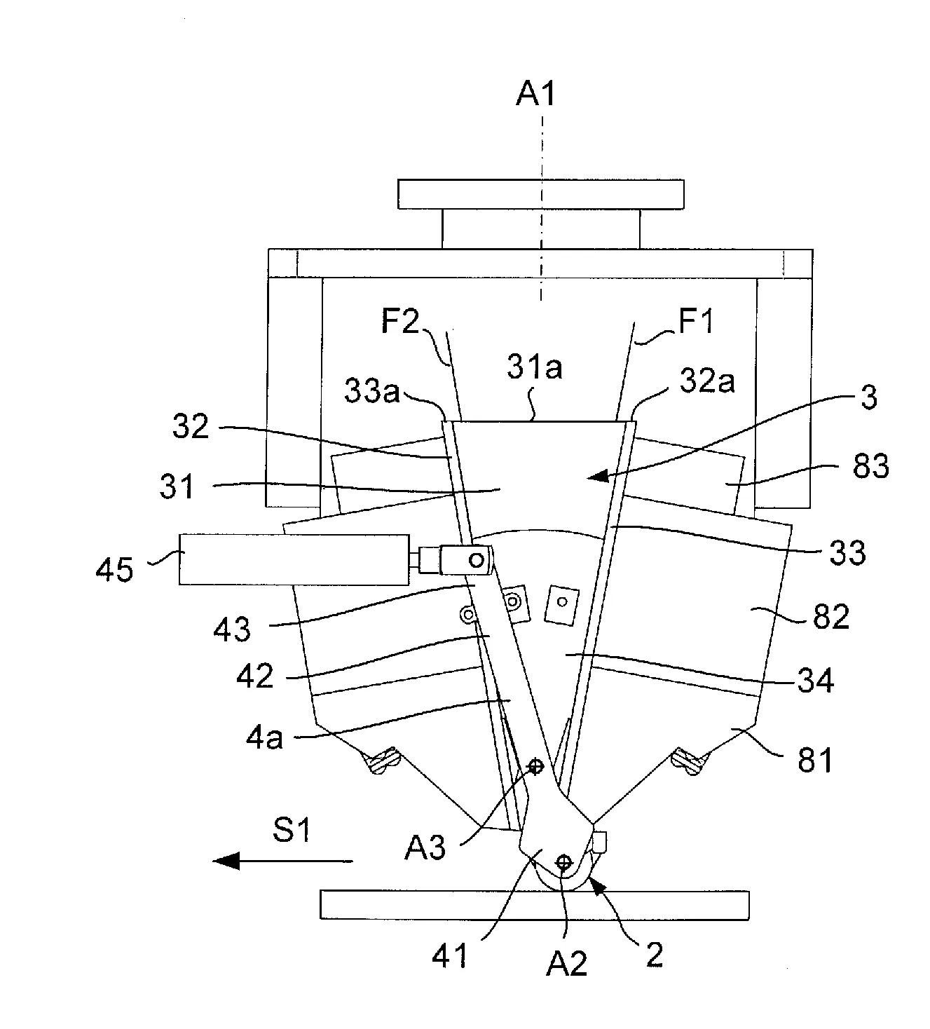 Tete d'application de fibres bi-directionnelle
