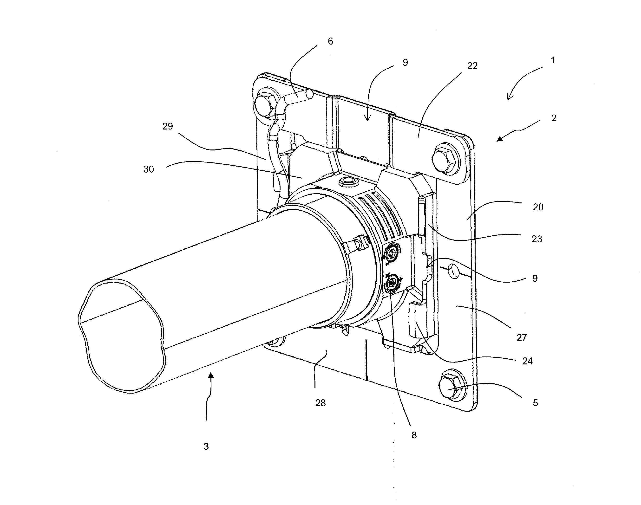 Dispositif de support d'une tete d'un actionneur electromecanique d'entrainement d'un element domotique mobile