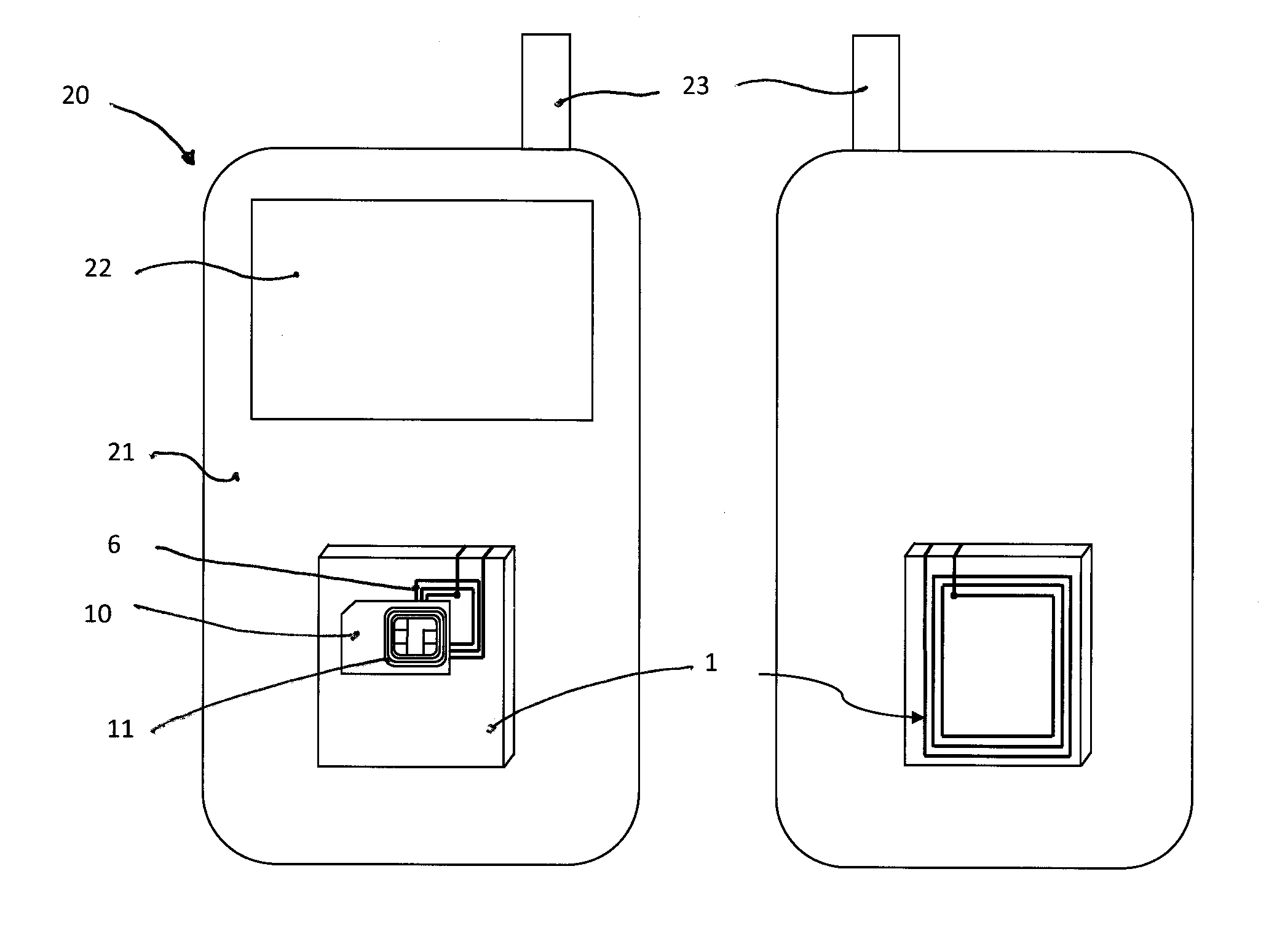 Interface de communication nfc pour telephone mobile