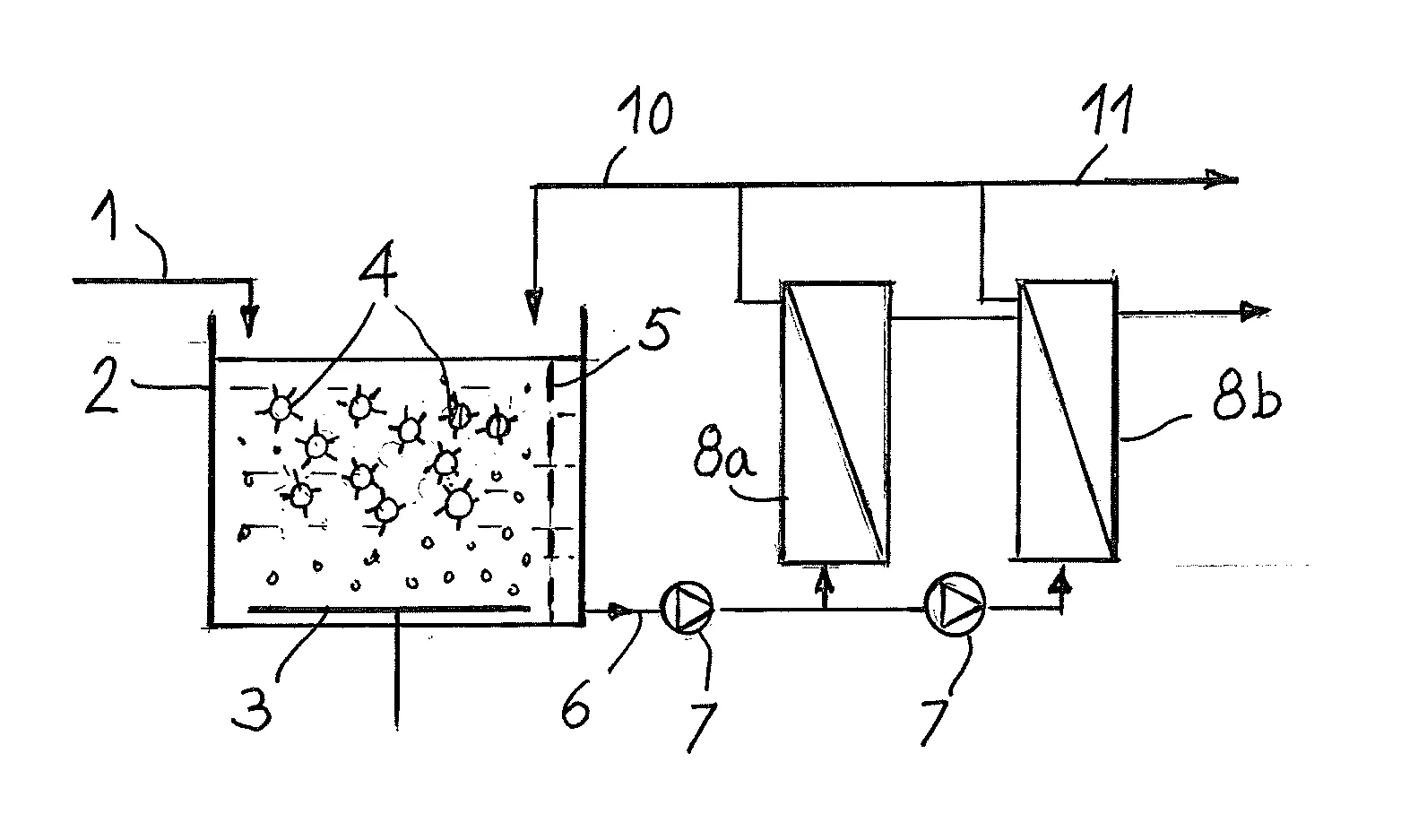 Procede et installation de traitement d'effluents a pollution biodegradable