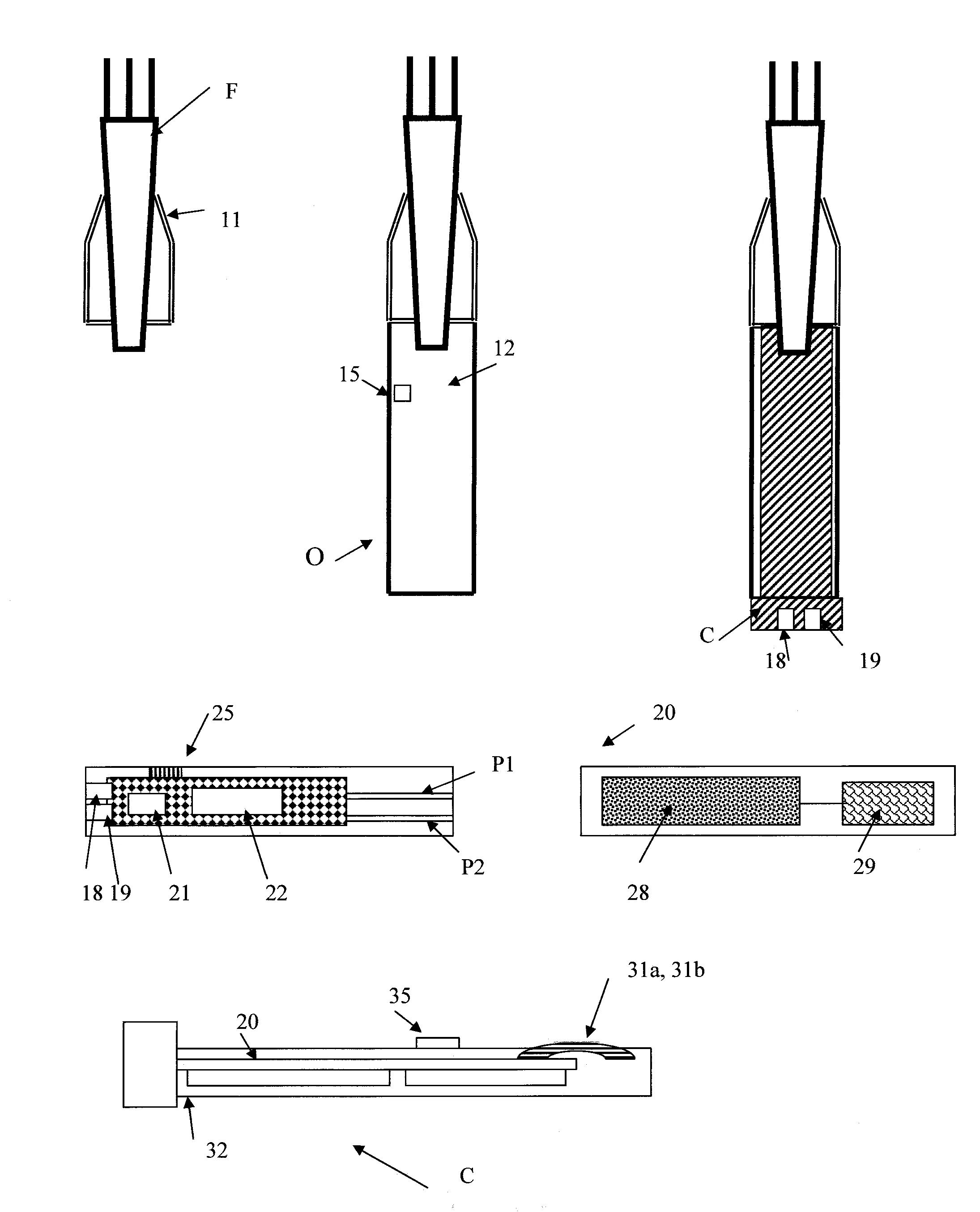 Assemblage outil surmoule, cle electronique formant une fourchette de mesure du rythme alimentaire