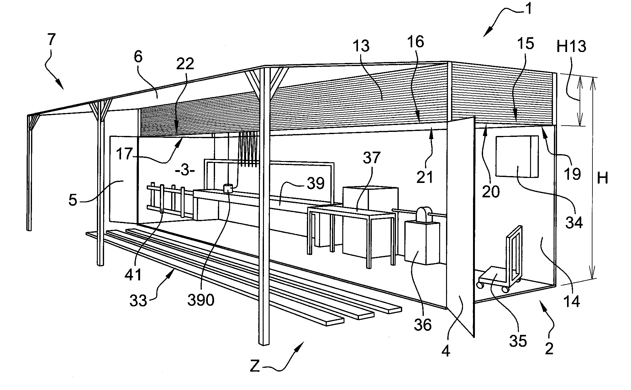 Caisson de transport multimodal a hauteur variable