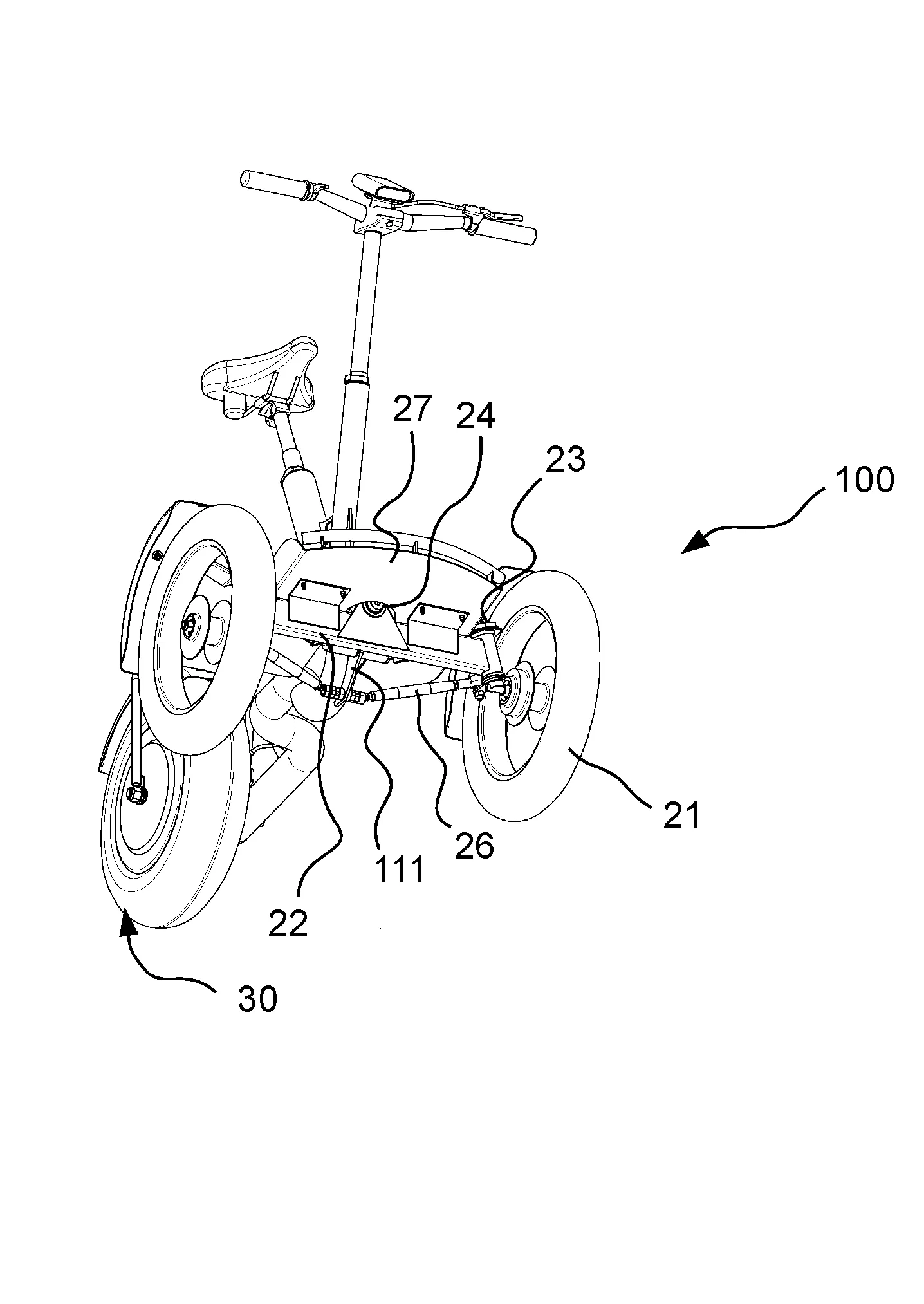 Vehicule autopropulse a conducteur assis-debout
