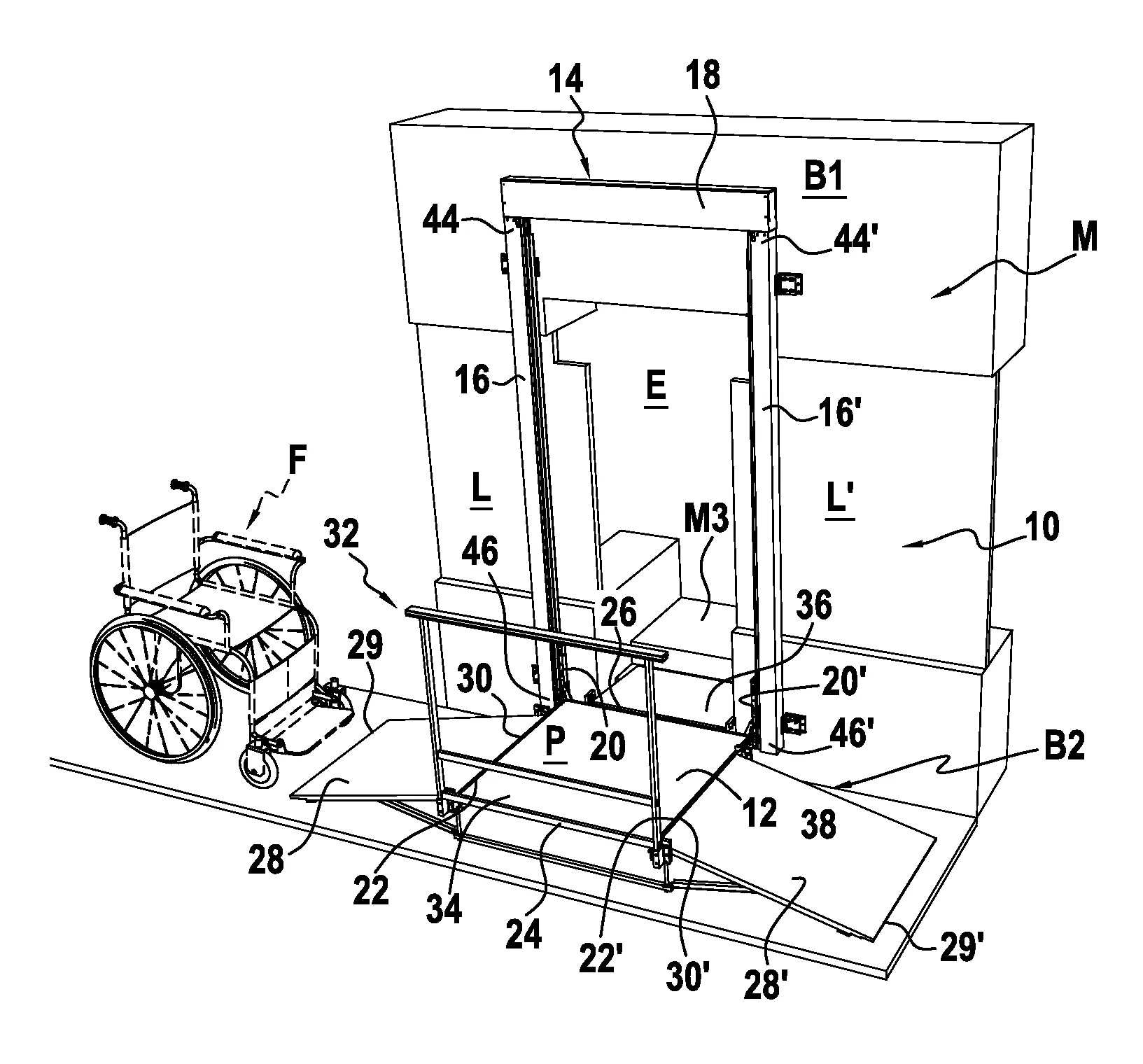 Elevateur pour personne a mobilite reduite