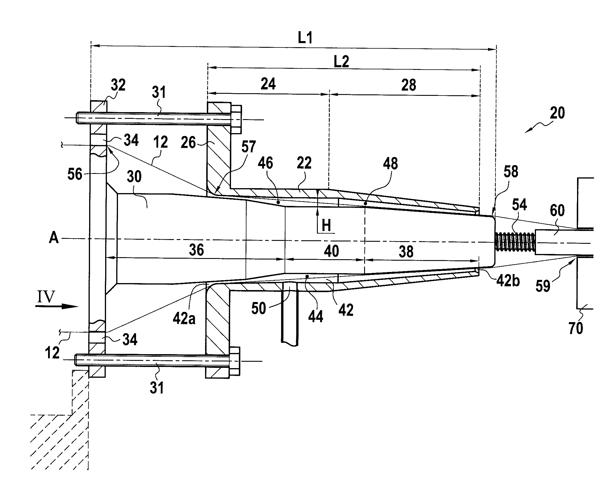 Dispositif d'impregnation, unite de fabrication d'un profile creux par pultrusion comprenant un tel dispositif et procede de fabrication correspondant