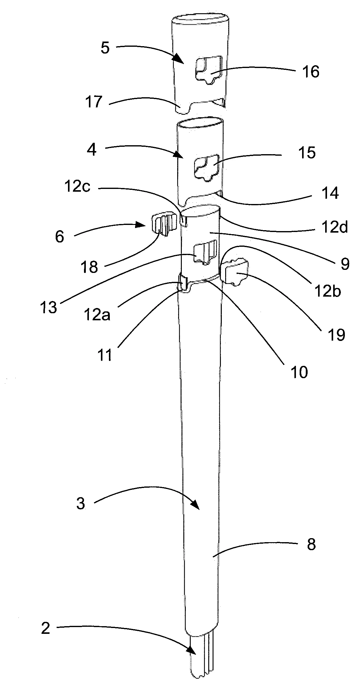 Manche pour outil de frappe a main, outil de frappe a main et procede de fabrication d'un outil de frappe main