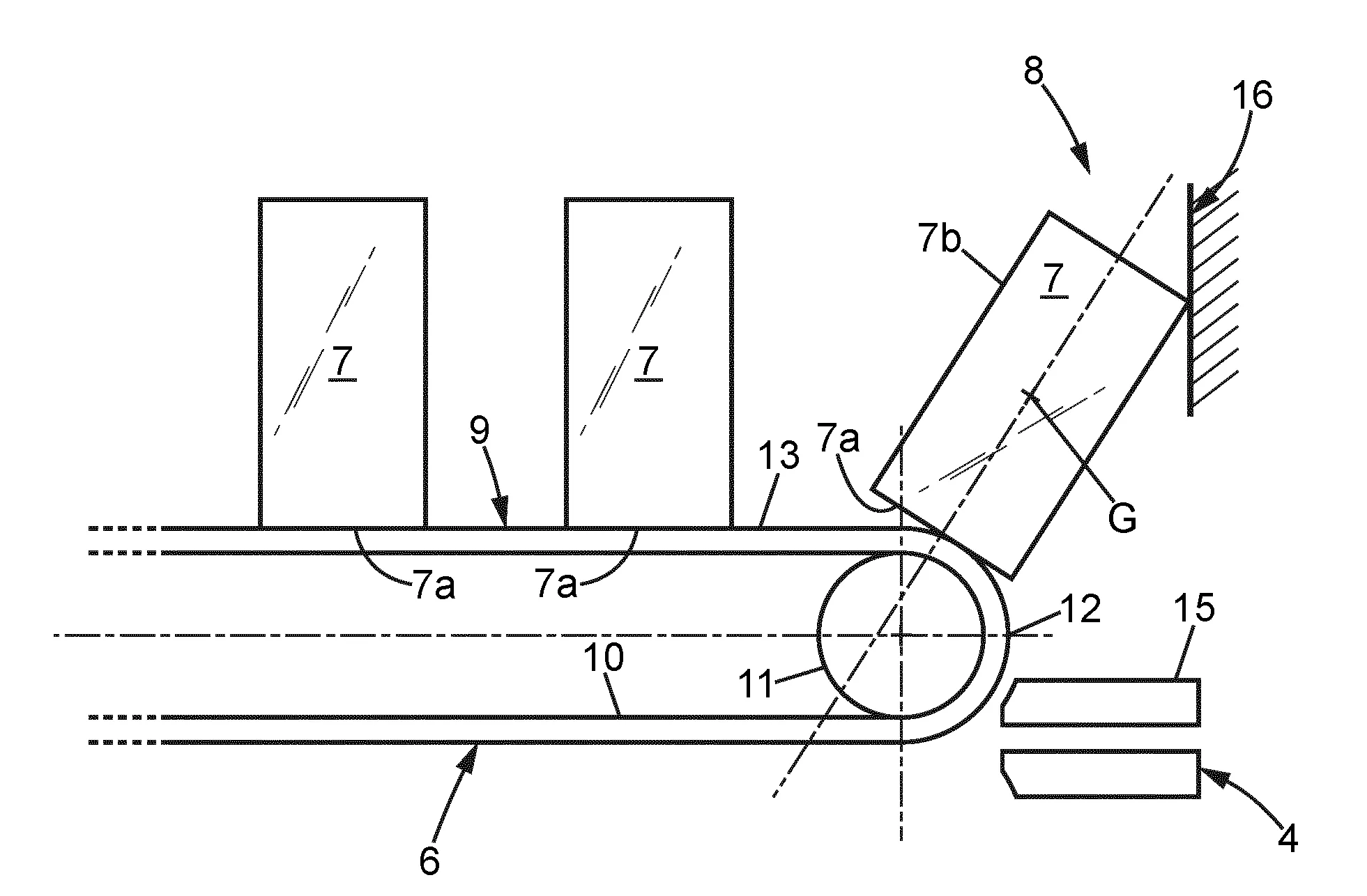Procede de transfert d'au moins un objet depuis une surface de convoyage vers une surface de reception, et systeme comprenant des moyens pour la mise en oeuvre d'un tel procede
