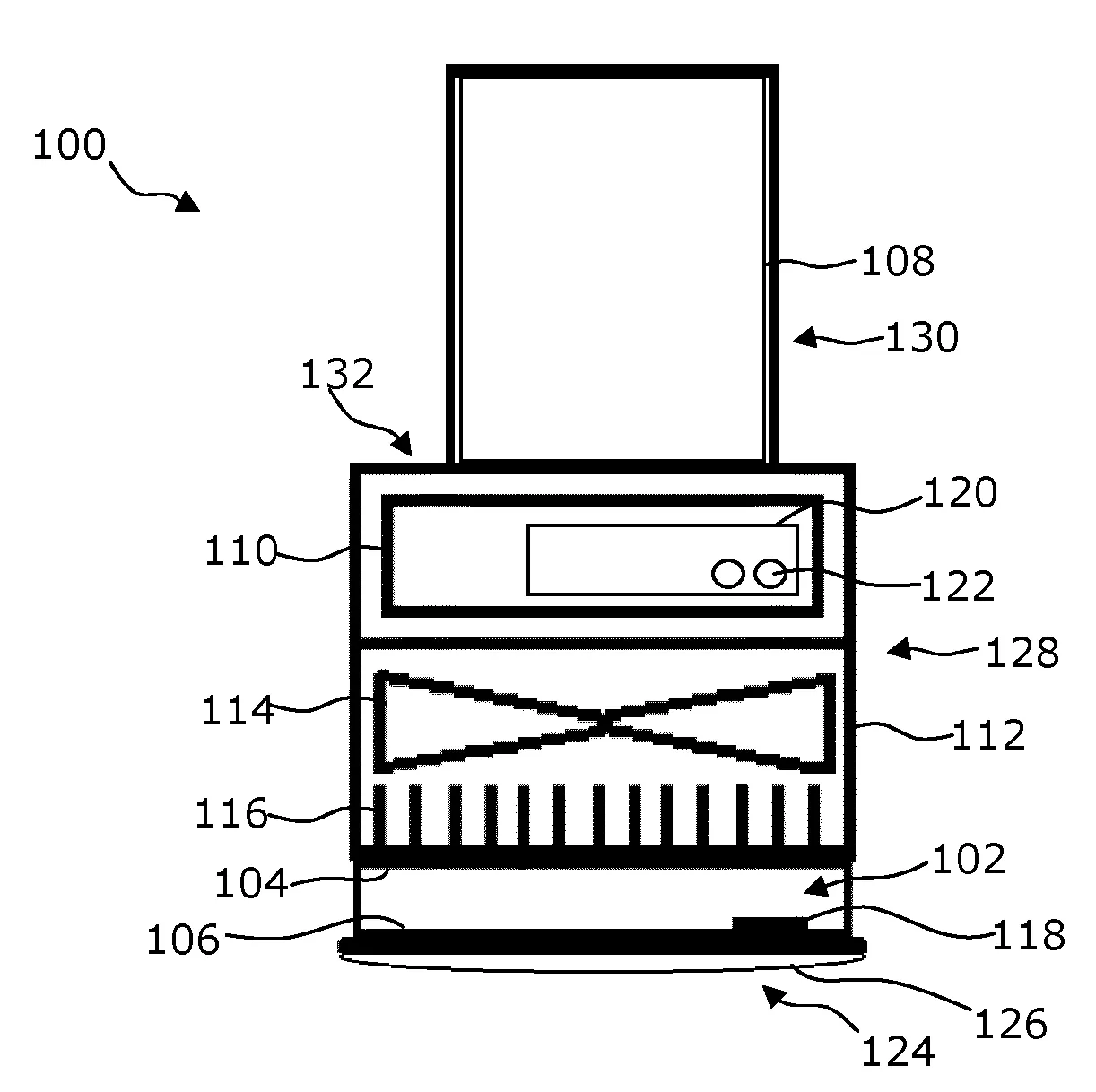 Dispositif thermoelectrique pour refroidir/chauffer une paroi externe et procede pour gerer l'alimentation d'un tel dispositif.
