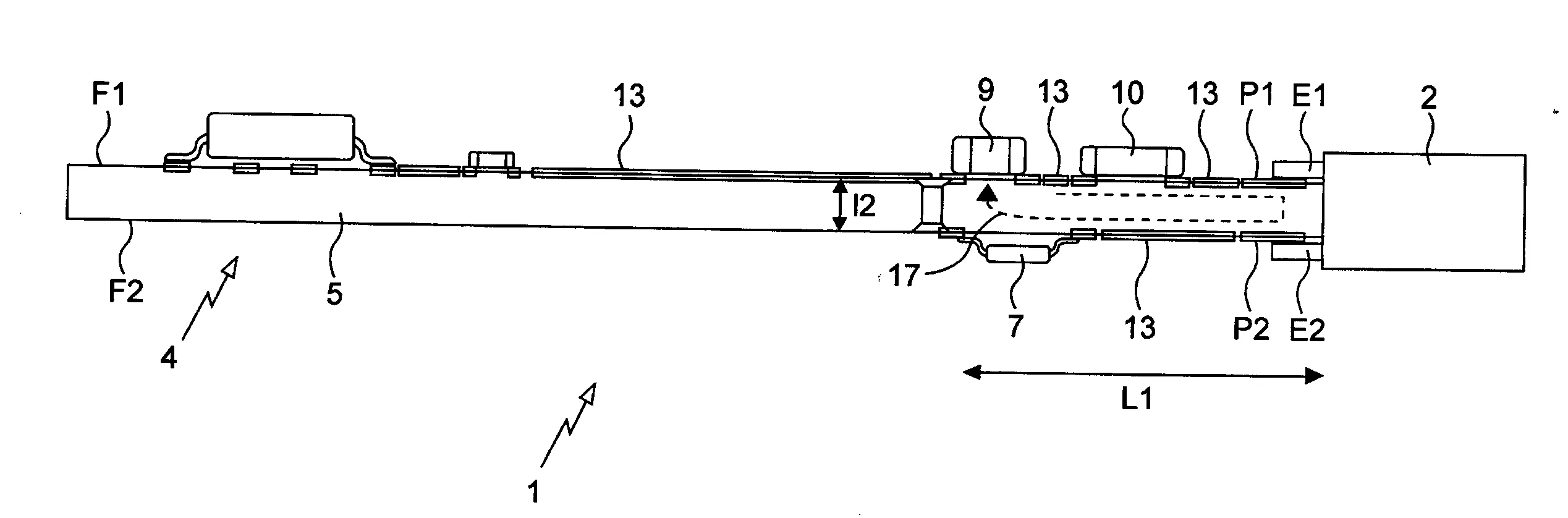 Organe de pilotage d'au moins une diode laser