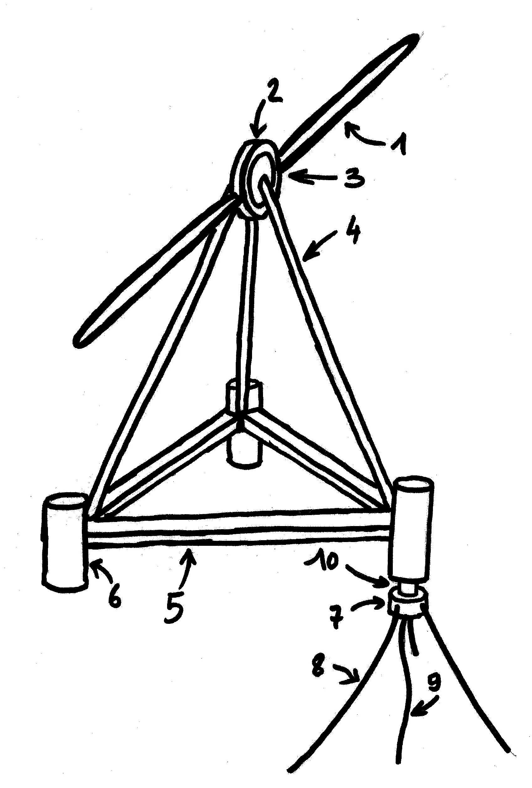 Structure pour eolienne flottante