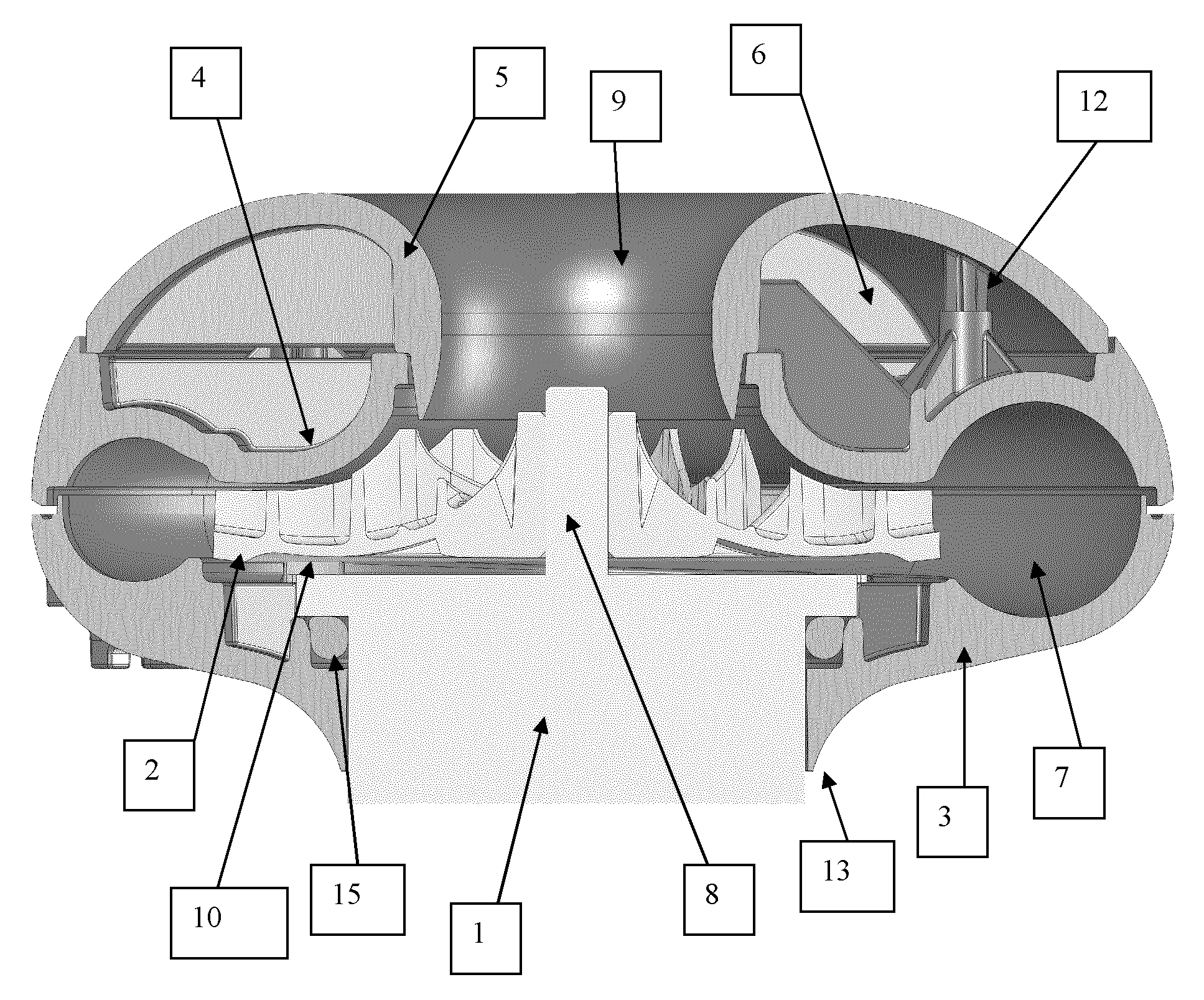 Turbine pour appareil d’assistance respiratoire a emissions sonores reduites