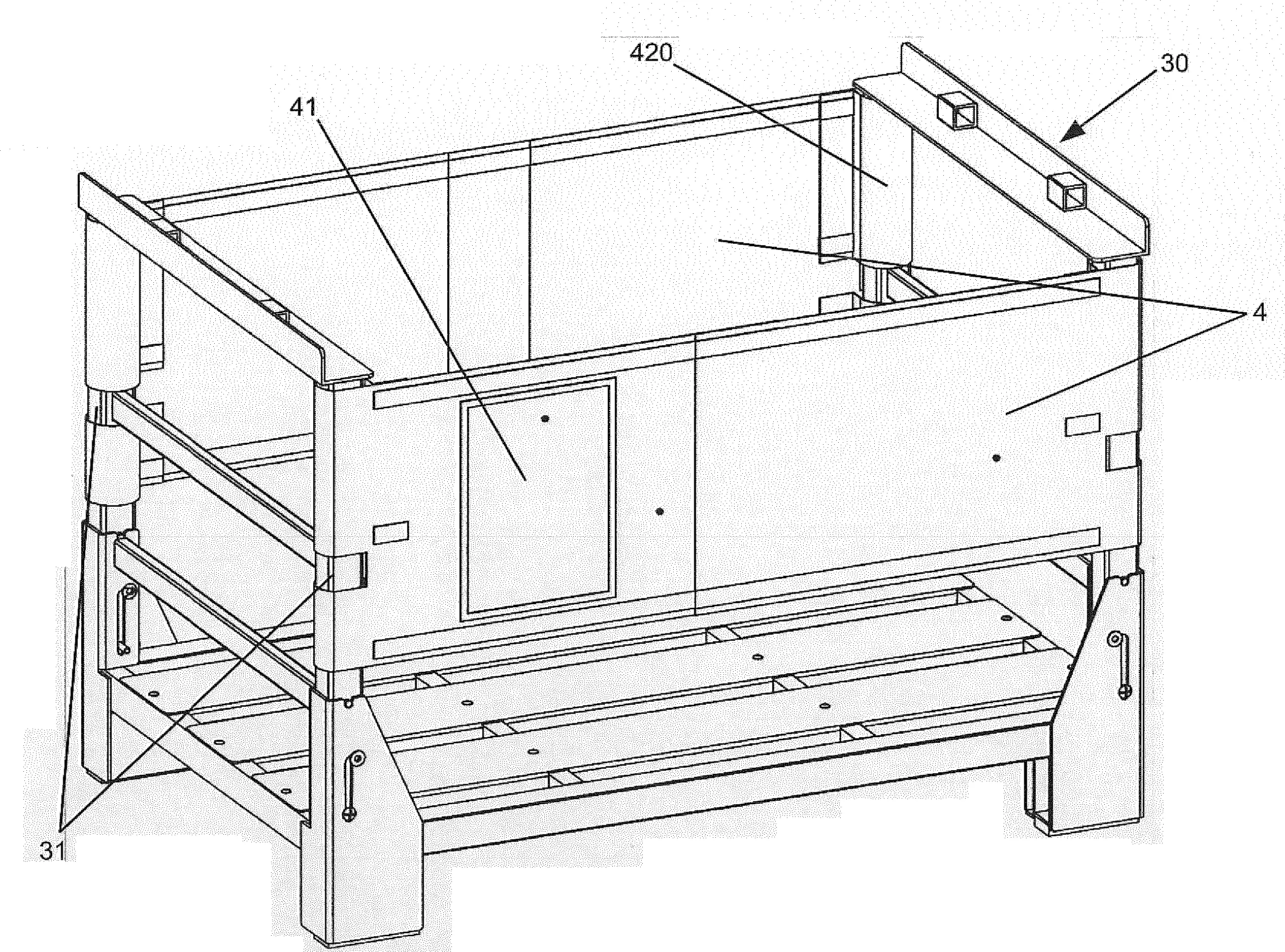 Presentoir palette pliable gerbable