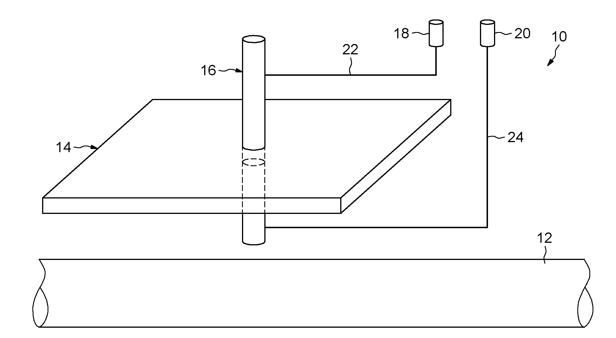Dispositif de mesure de differences de potentiels electriques pour structure metallique sous-marine equipee d'un systeme de protection cathodique, et procede associe