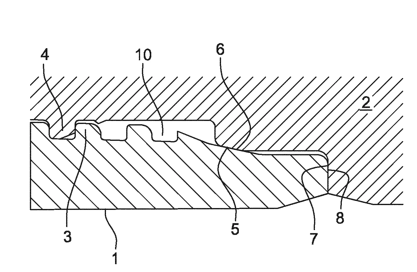Butee pour un composant tubulaire recouverte d'un depot metallique composite