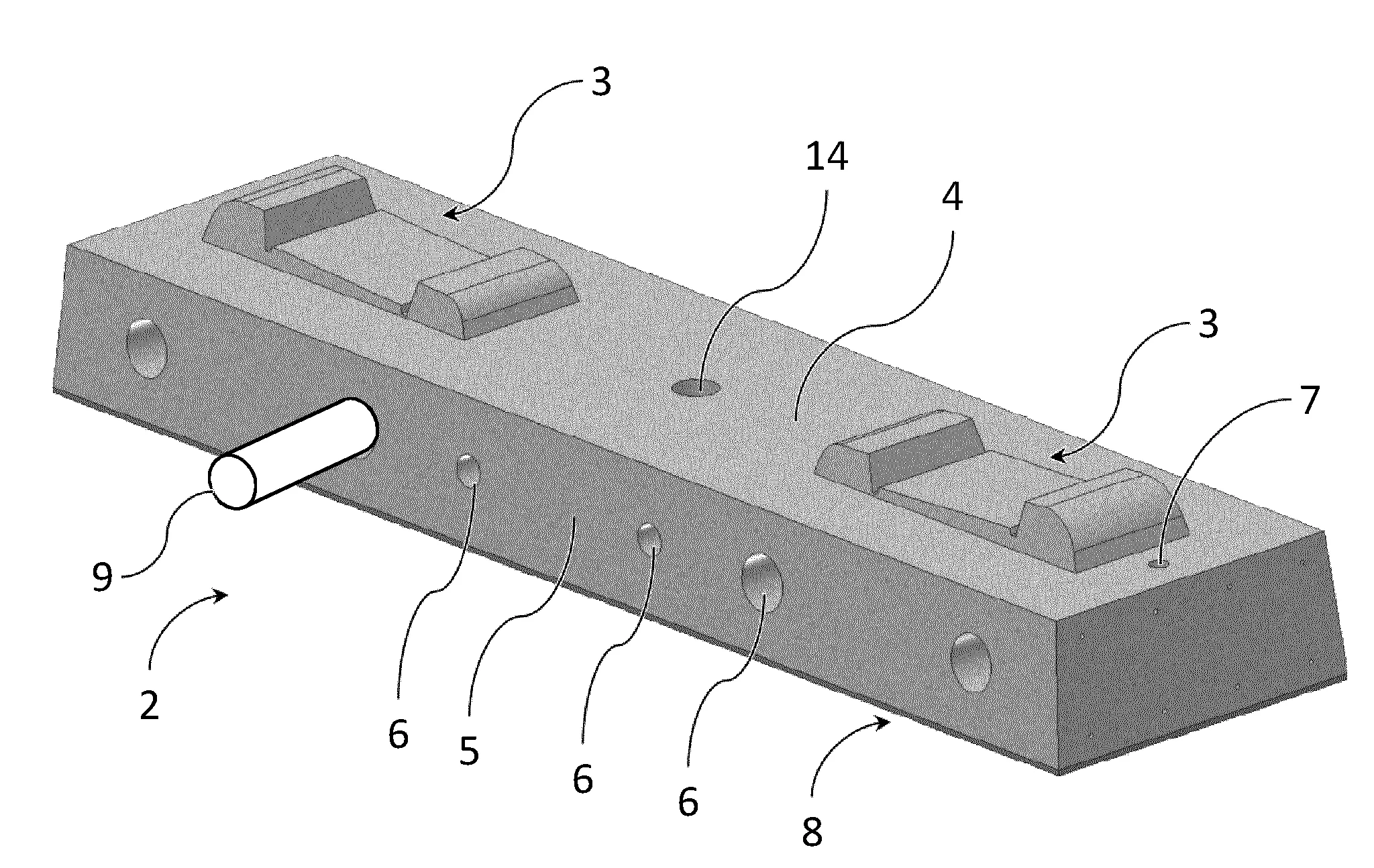Module et systeme modulaire de voie sur dalle