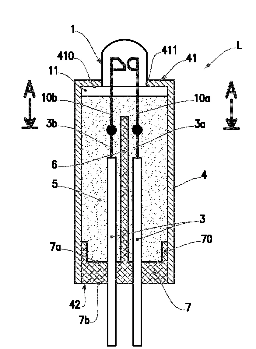 Lampe a diode electroluminescente et son procede de fabrication.