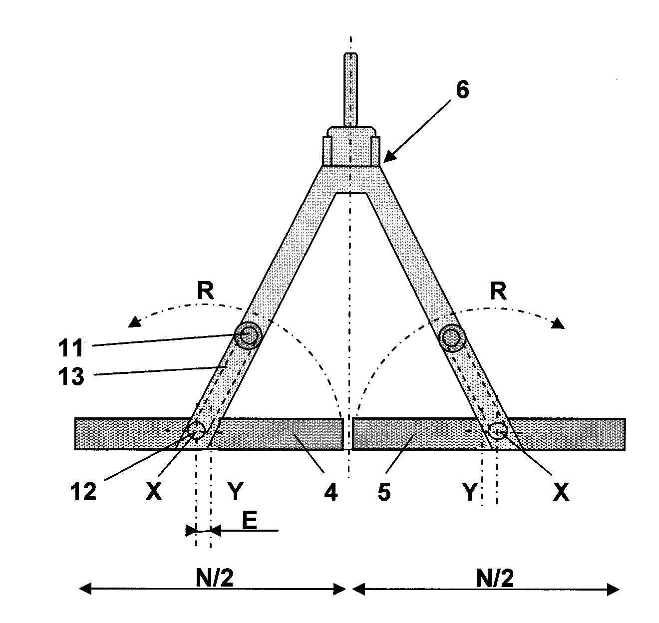 Procede et equipement de separation, par retournement, de lots de profiles en beton a precontrainte axiale