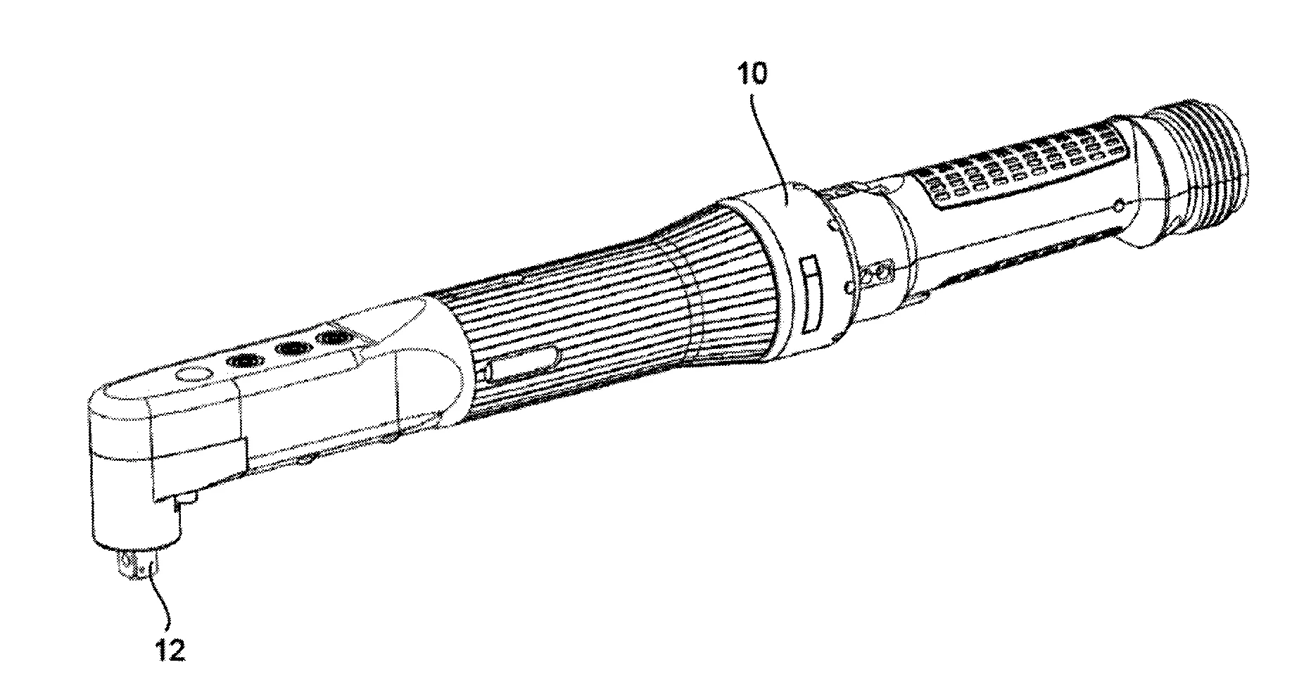 Dispositif de vissage comprenant des moyens de mesure de l'angle de rotation de l'arbre de sortie integres a celui-ci