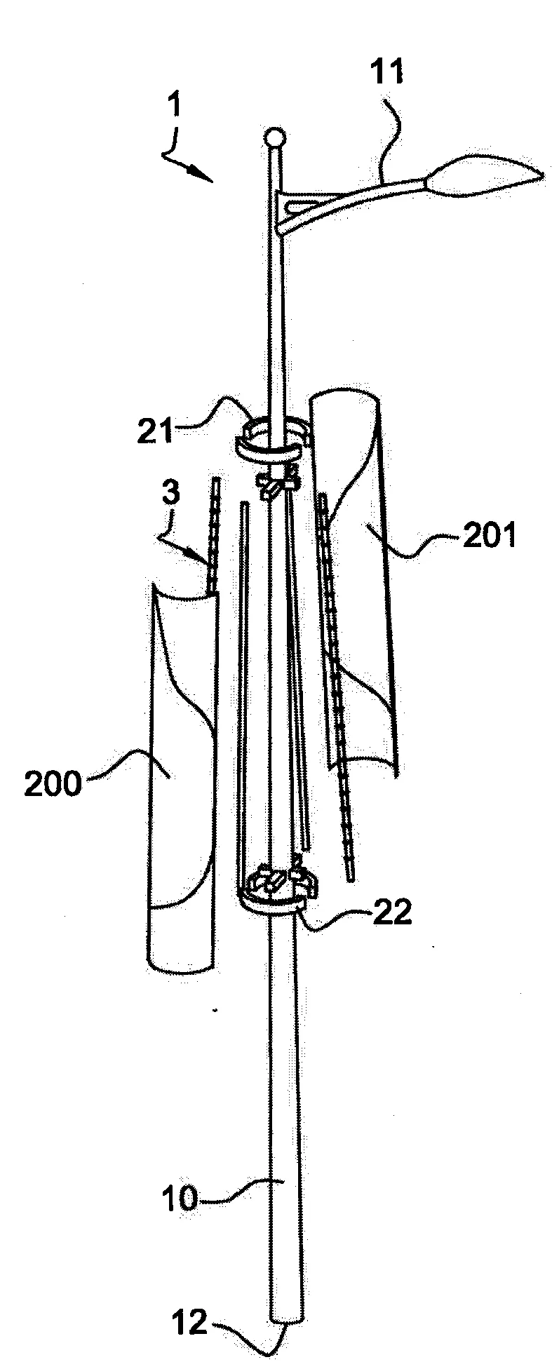 Dispositif d'habillage pour mat de lampadaire