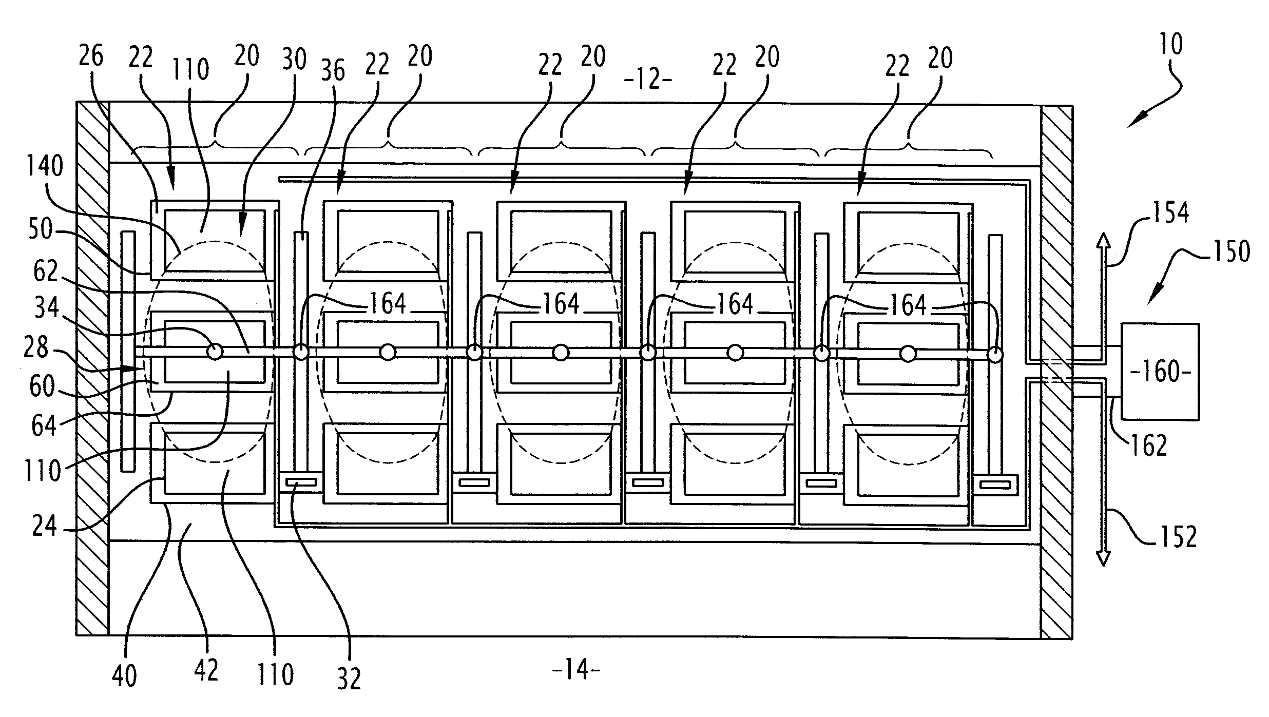 Systeme de controle d'acces a une zone reservee avec module loge sous le passage