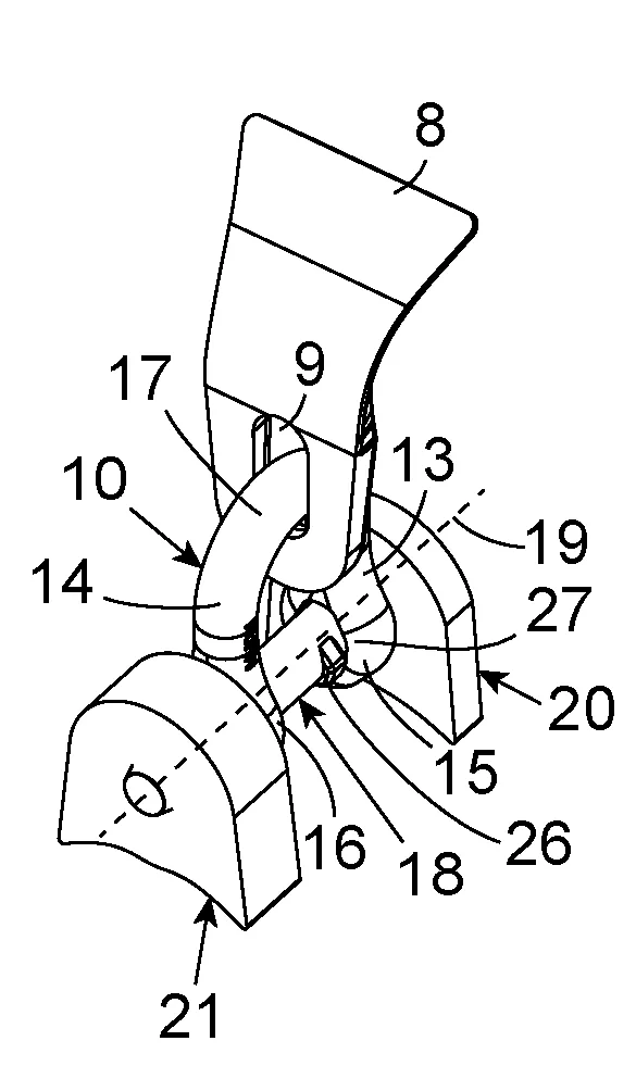 Dispositif de fixation de couteau sur le rotor d'une faucheuse-debroussailleuse