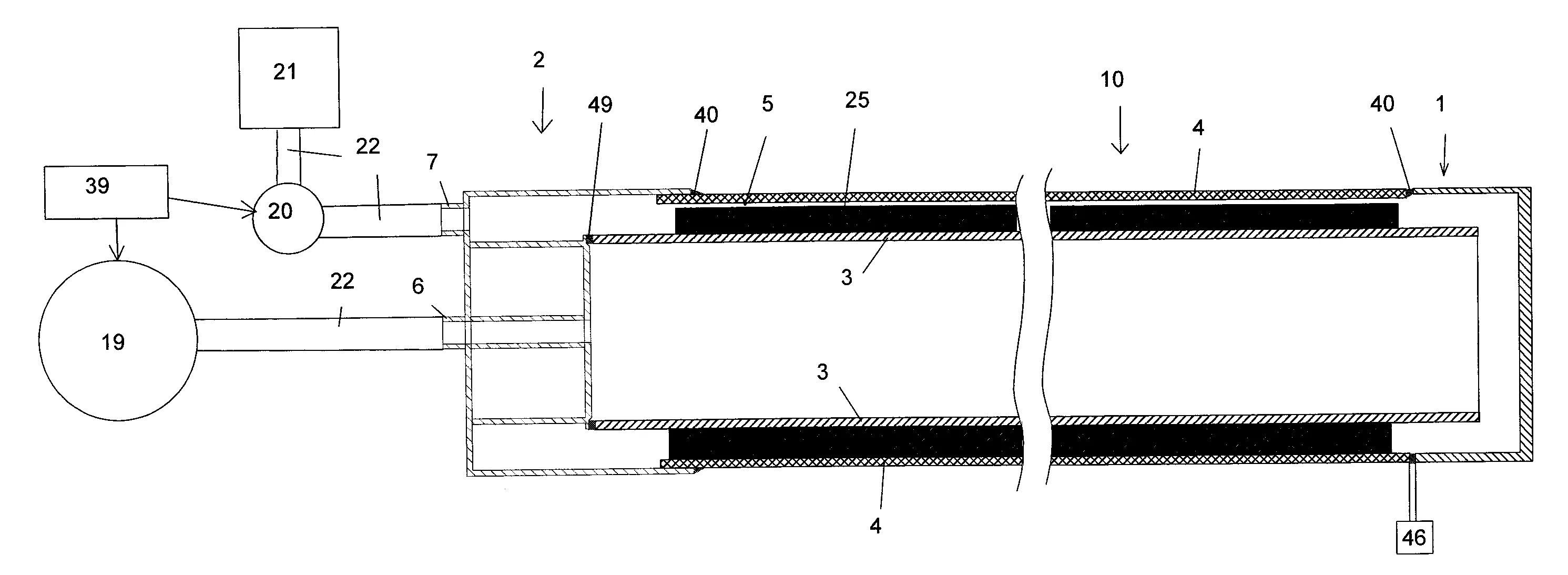 Procede et dispositif de pose d'un conduit double enveloppe