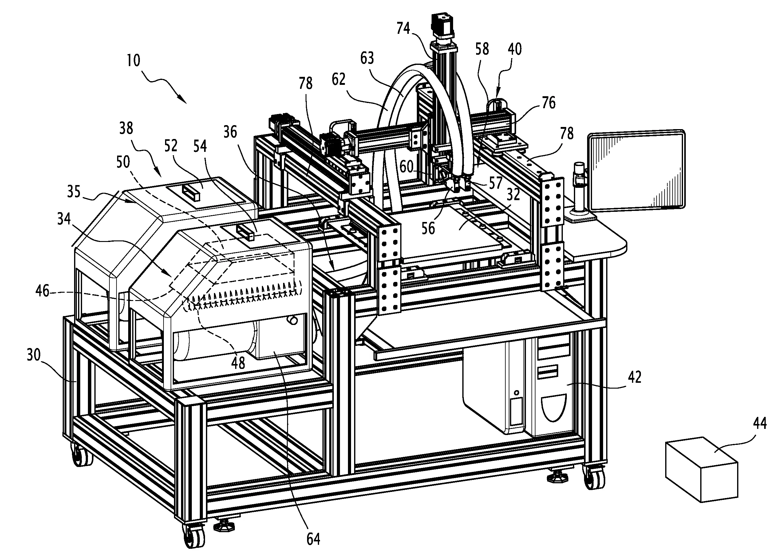 Dispositif de prototypage d'objets et procede associe