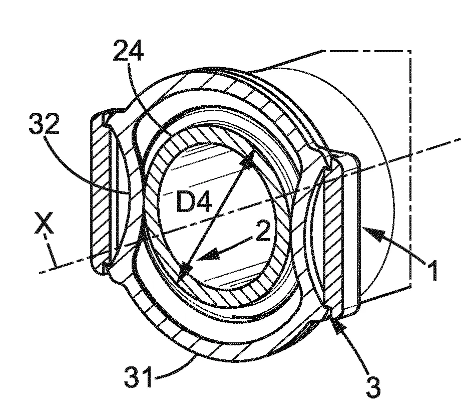 Connecteur fluidique avec bague de verrouillage.