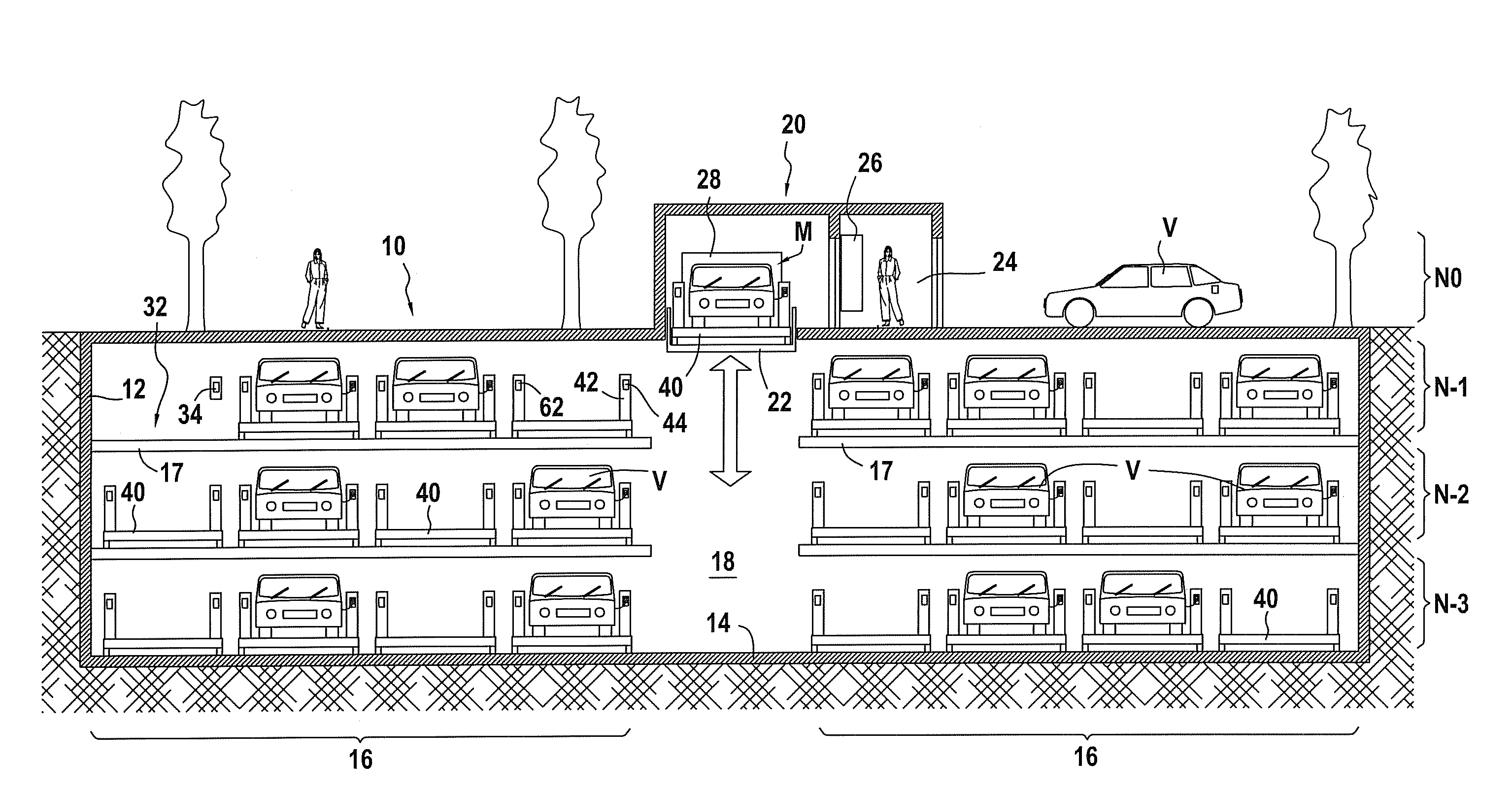 Parking souterrain pour vehicules electriques