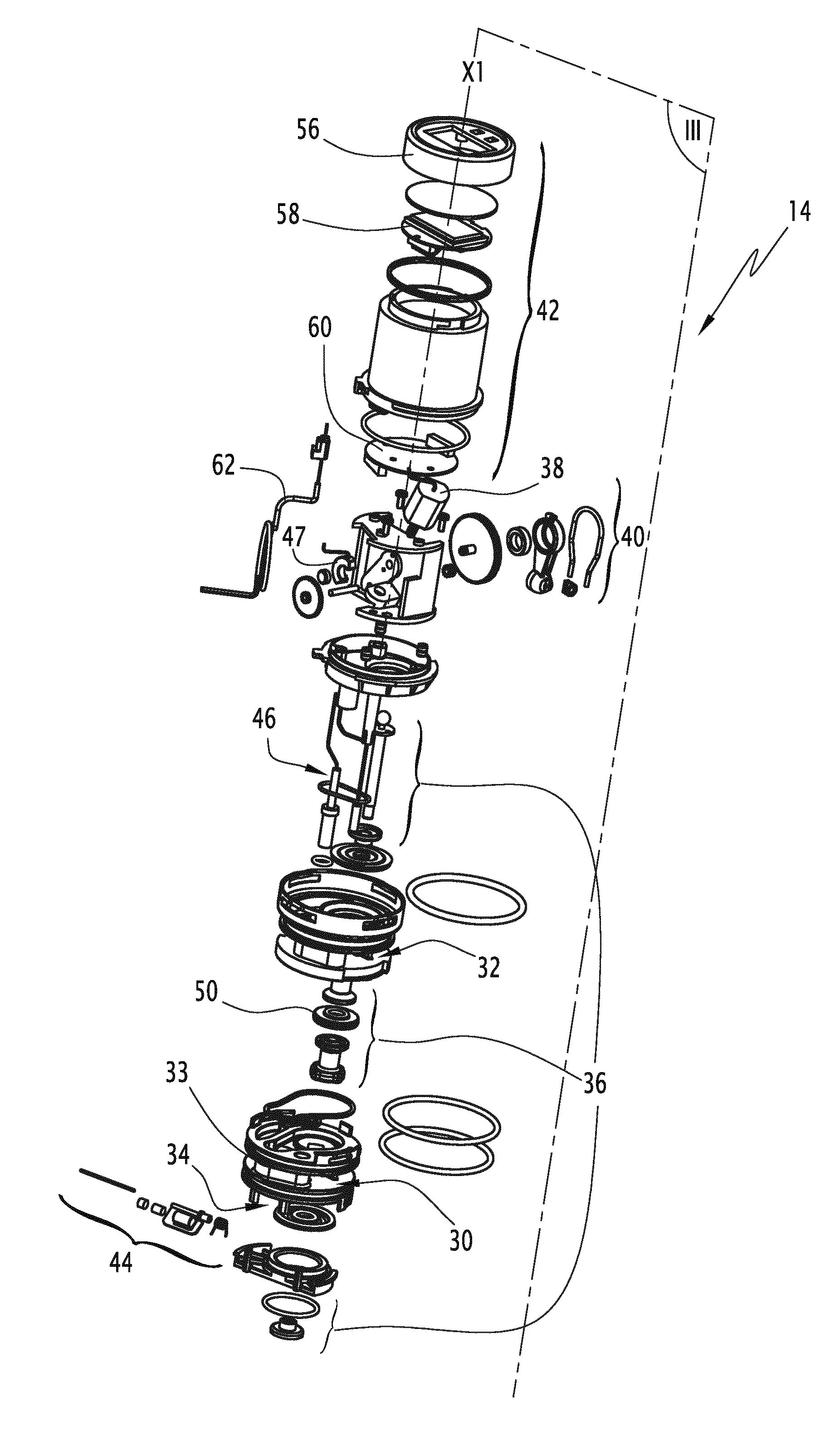 Procede de detection d'un defaut de raccordement hydraulique d'une cartouche thermostatique electronique, cartouche thermostatique et mitigeur associe