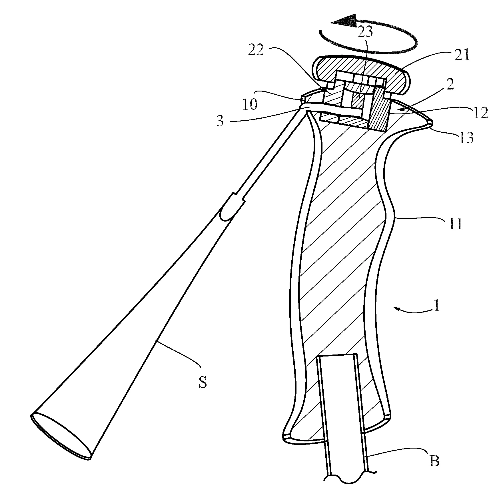 Baton a dragonne reglable pour baton de ski ou de marche