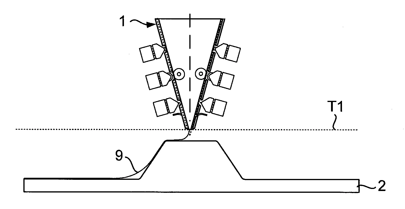 Procede et machine pour la realisation de preformes par application sans compactage de fibres orientees