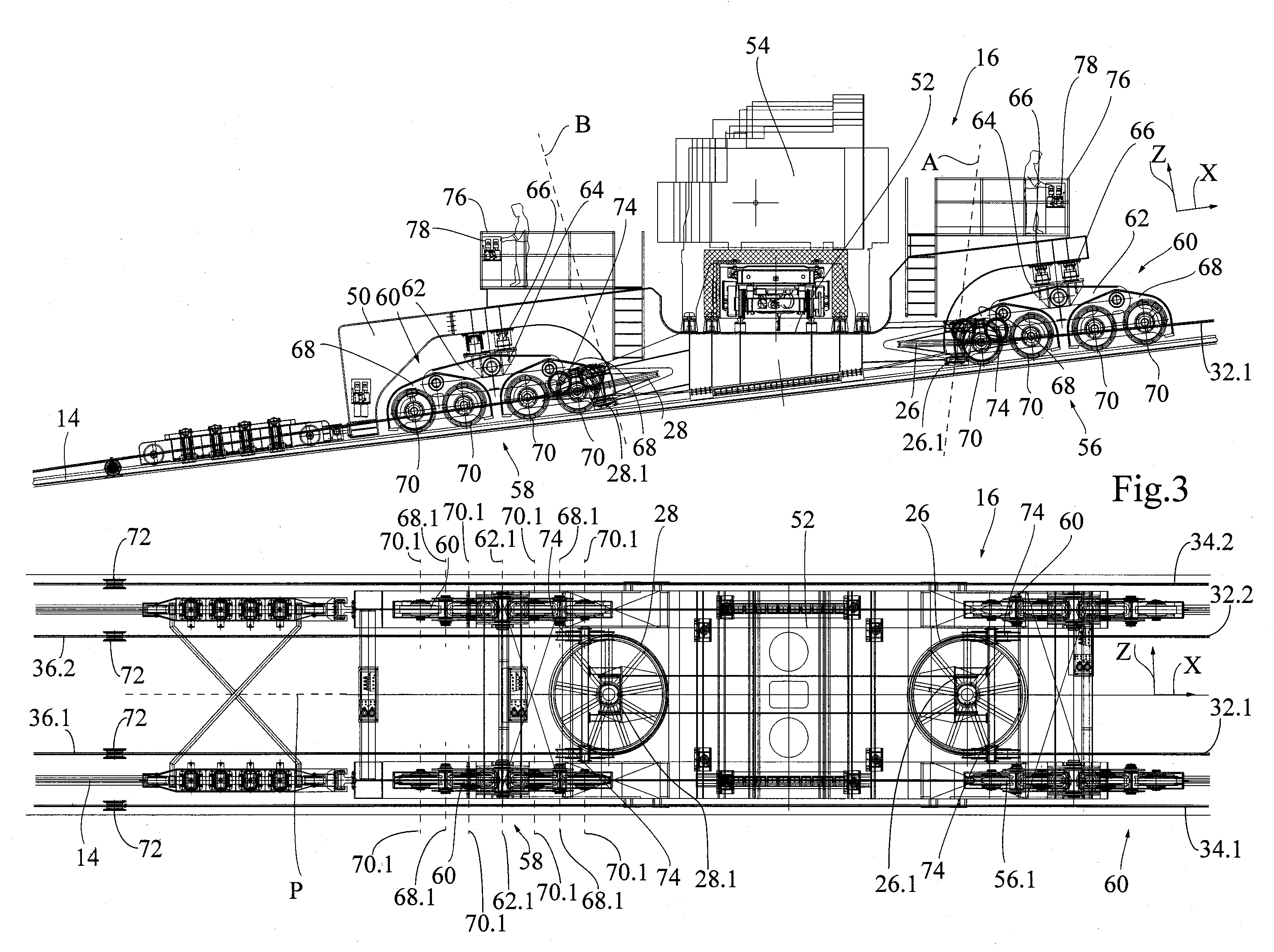 Vehicule
ferroviaire
et
installation
de
funiculaire
