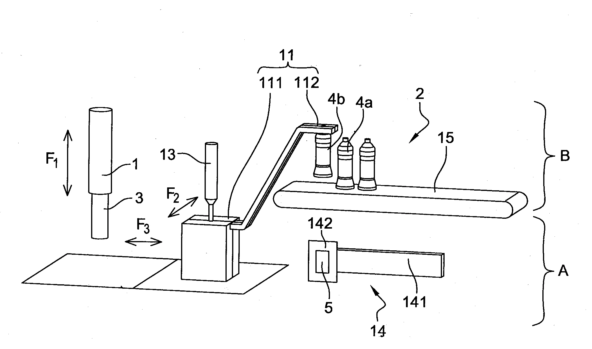 Procede d'extrusion-soufflage et robot dedie