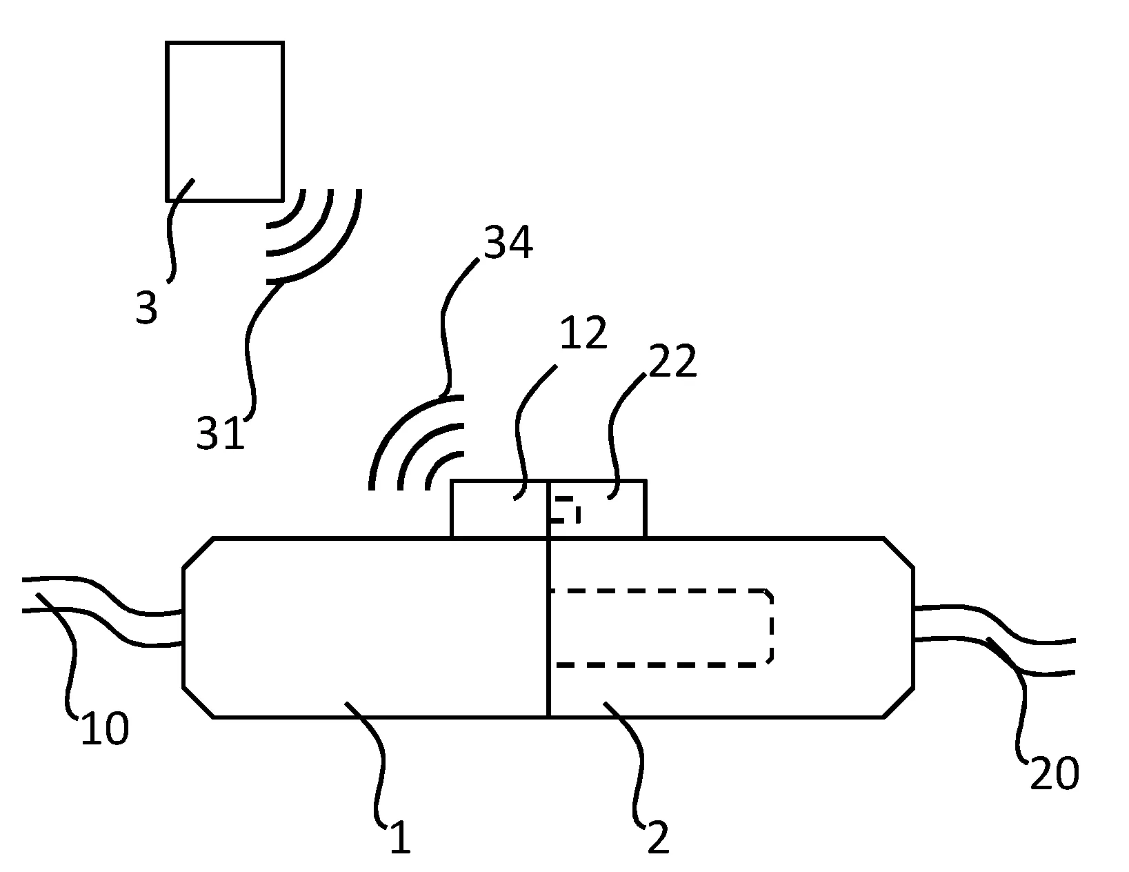 Dispositif de connexion comprenant des radio-etiquettes, et procede d'identification des connecteurs de ce dispositif de connexion