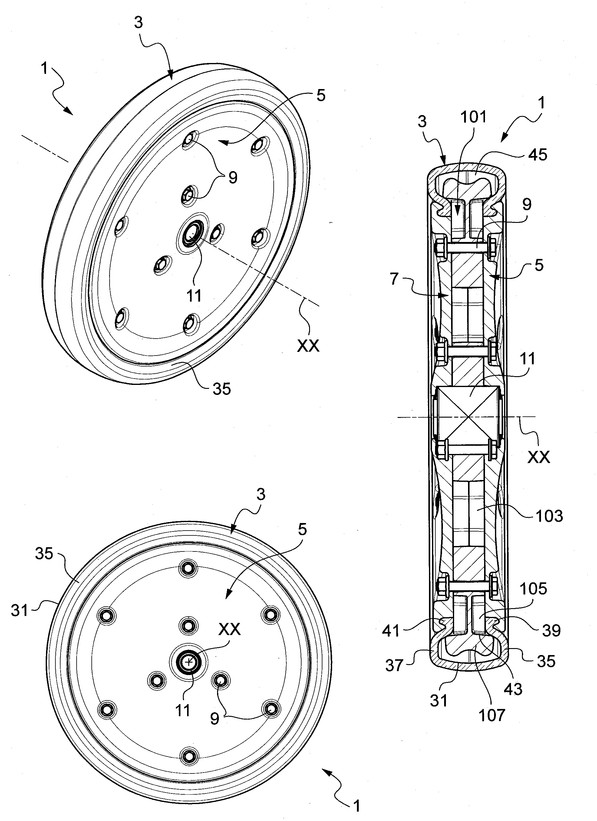 Roue agricole amelioree
