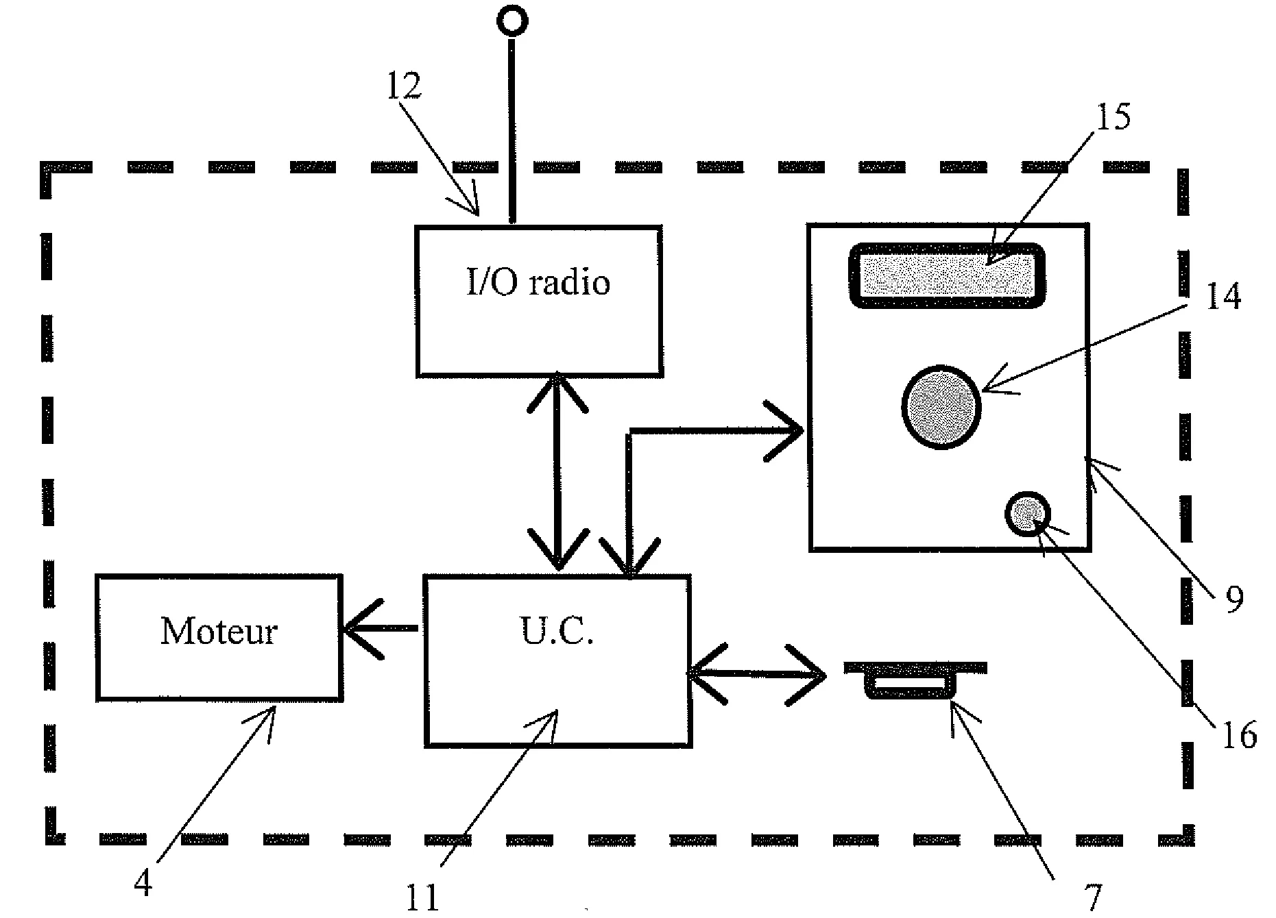 Systeme de pointage integre sur un outil industriel dialoguant avec un controleur