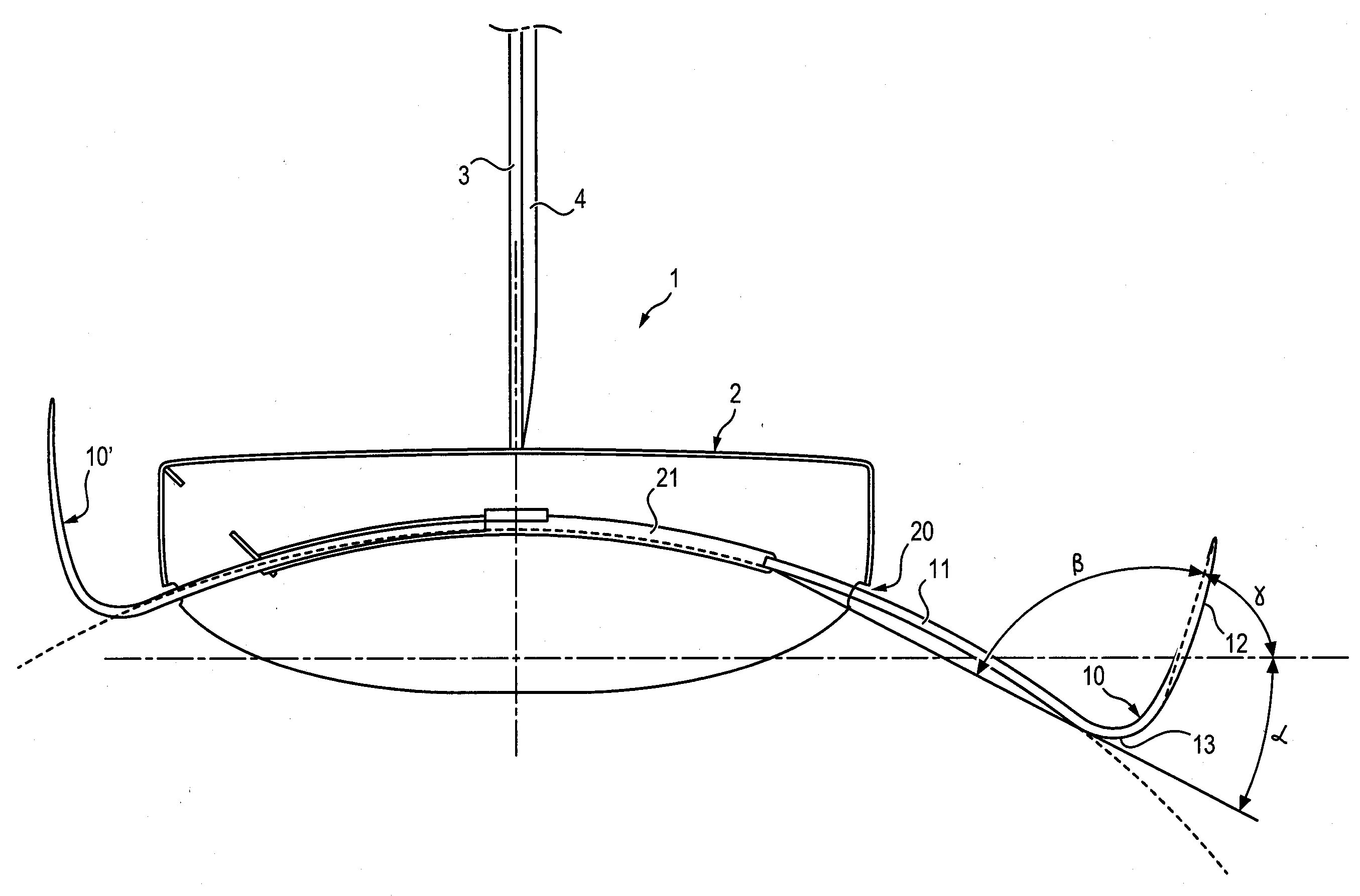 Bateau a voile a appendice de stabilisation ameliore
