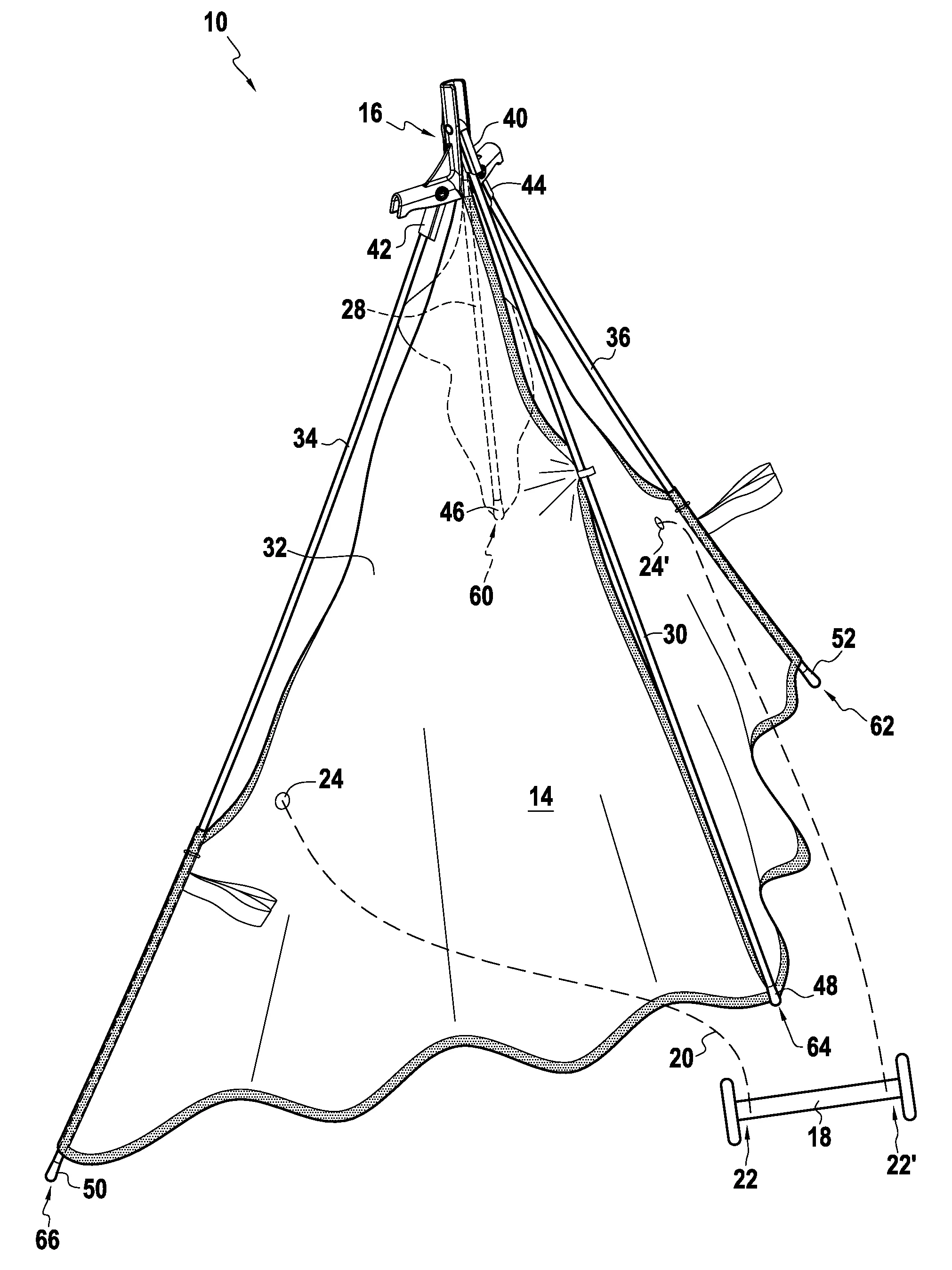 Cerf-volant pliable
