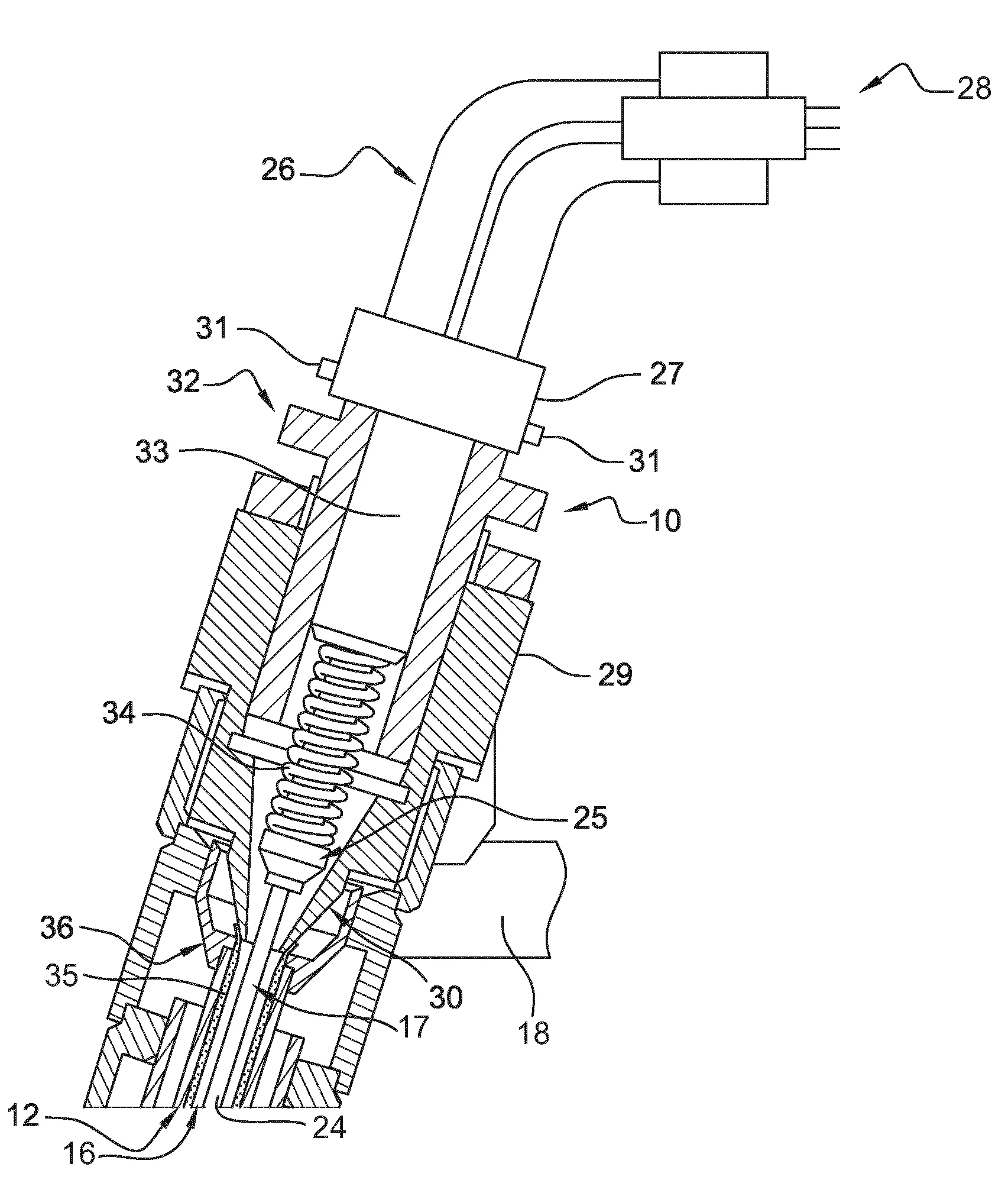 Canne de mesure de temperature, a thermocouple facilement remplacable