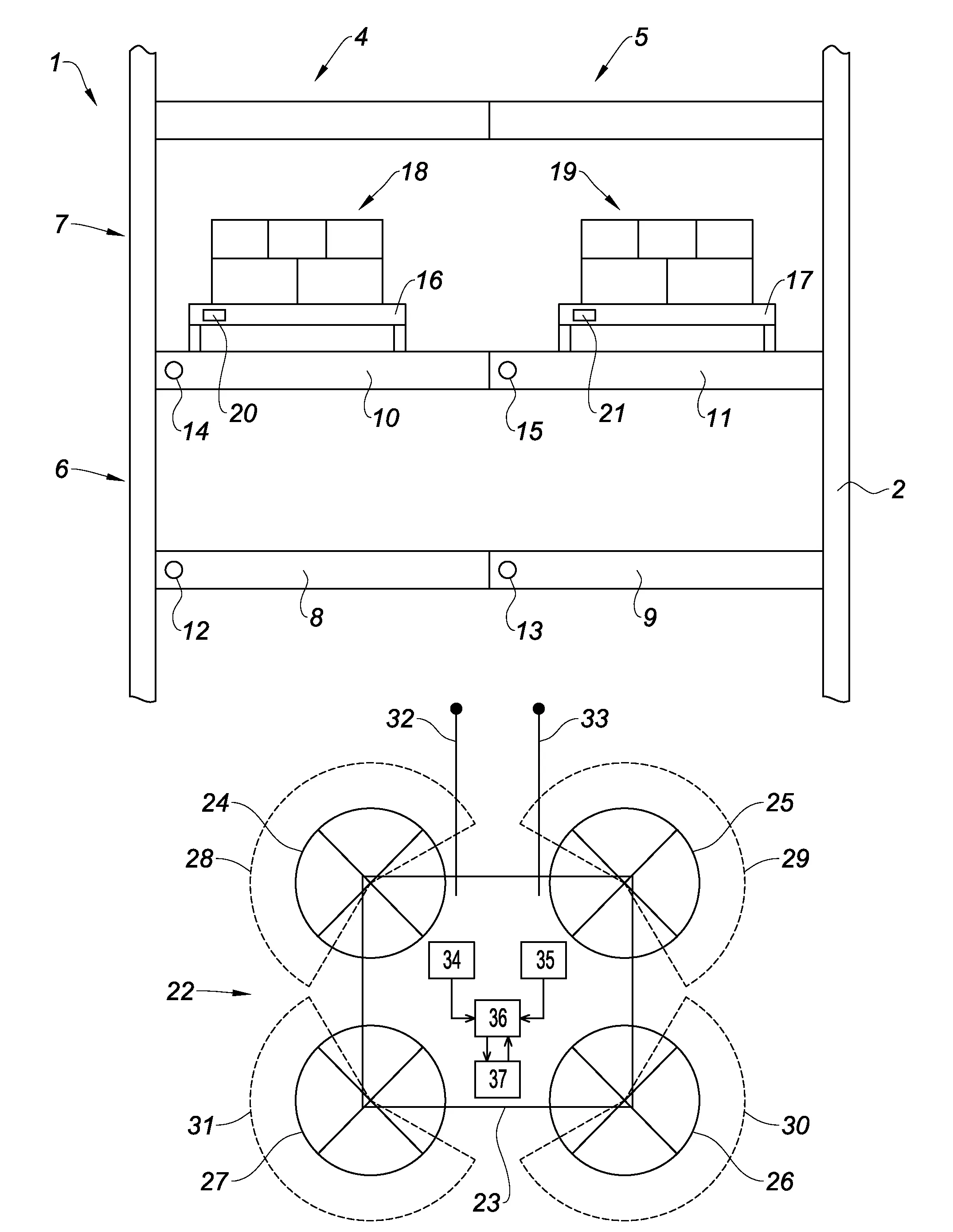 Systeme d'inventaire d'elements a l'aide d'un engin volant sans equipage