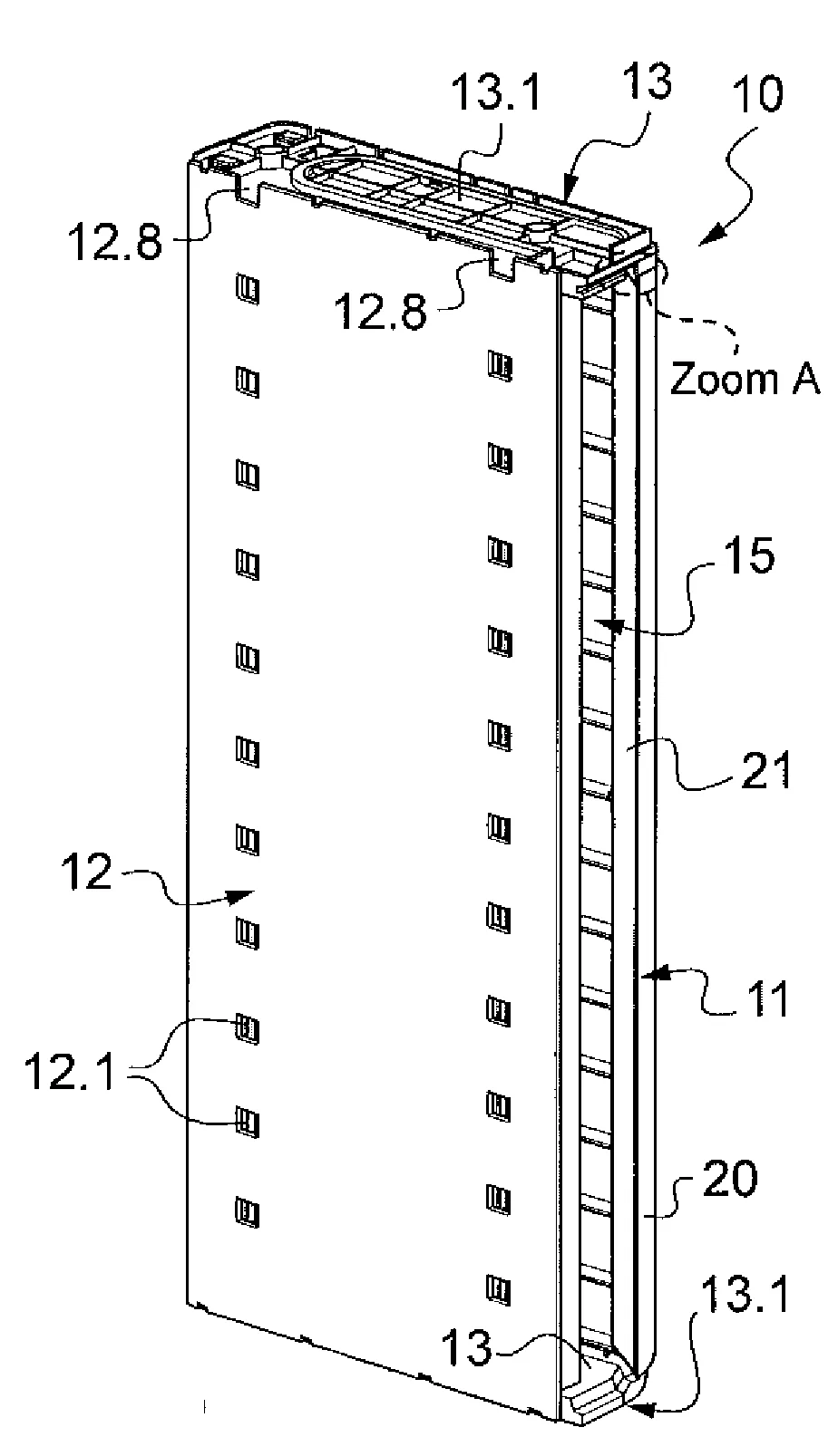 Meuble de rangement comportant une cassette renfermant un rideau deformable de fermeture