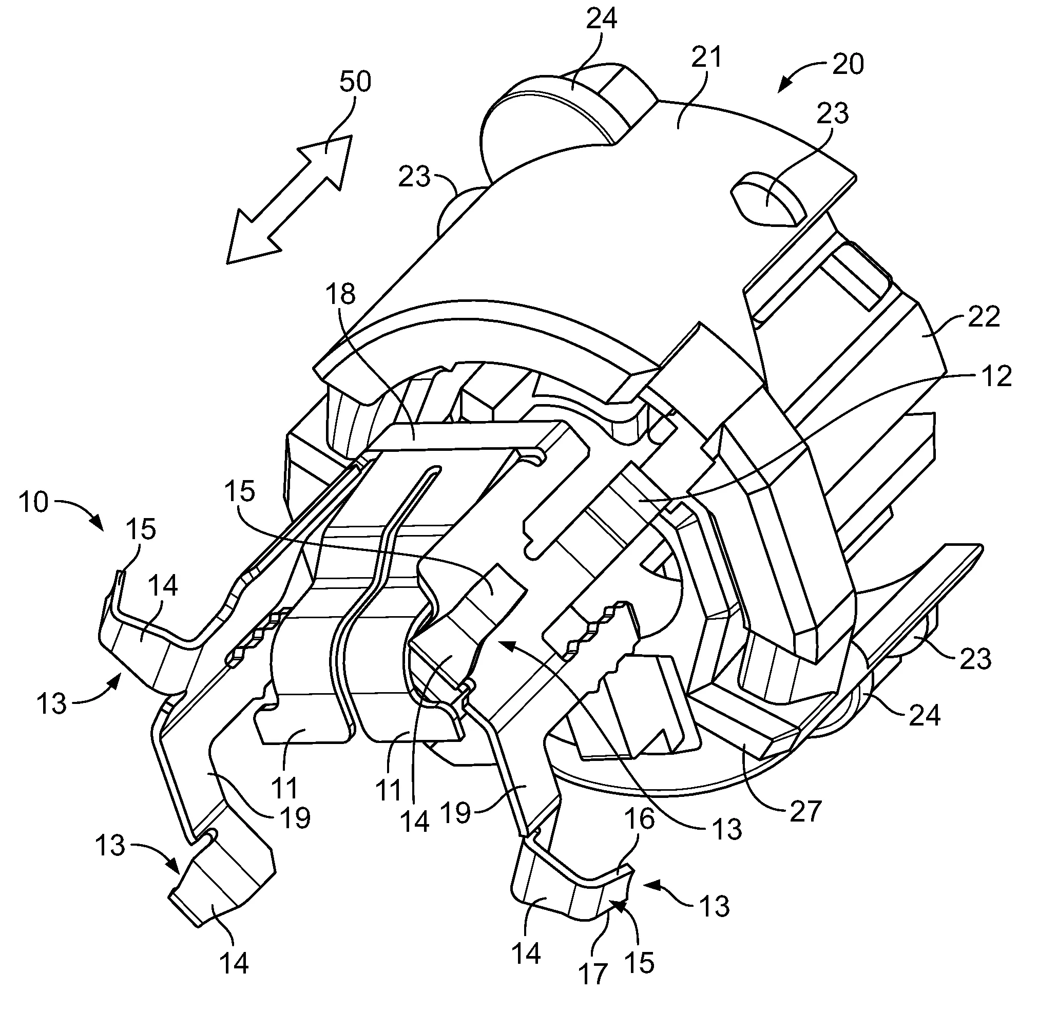 Broche de court-circuitage et systeme de support de connecteur electrique
