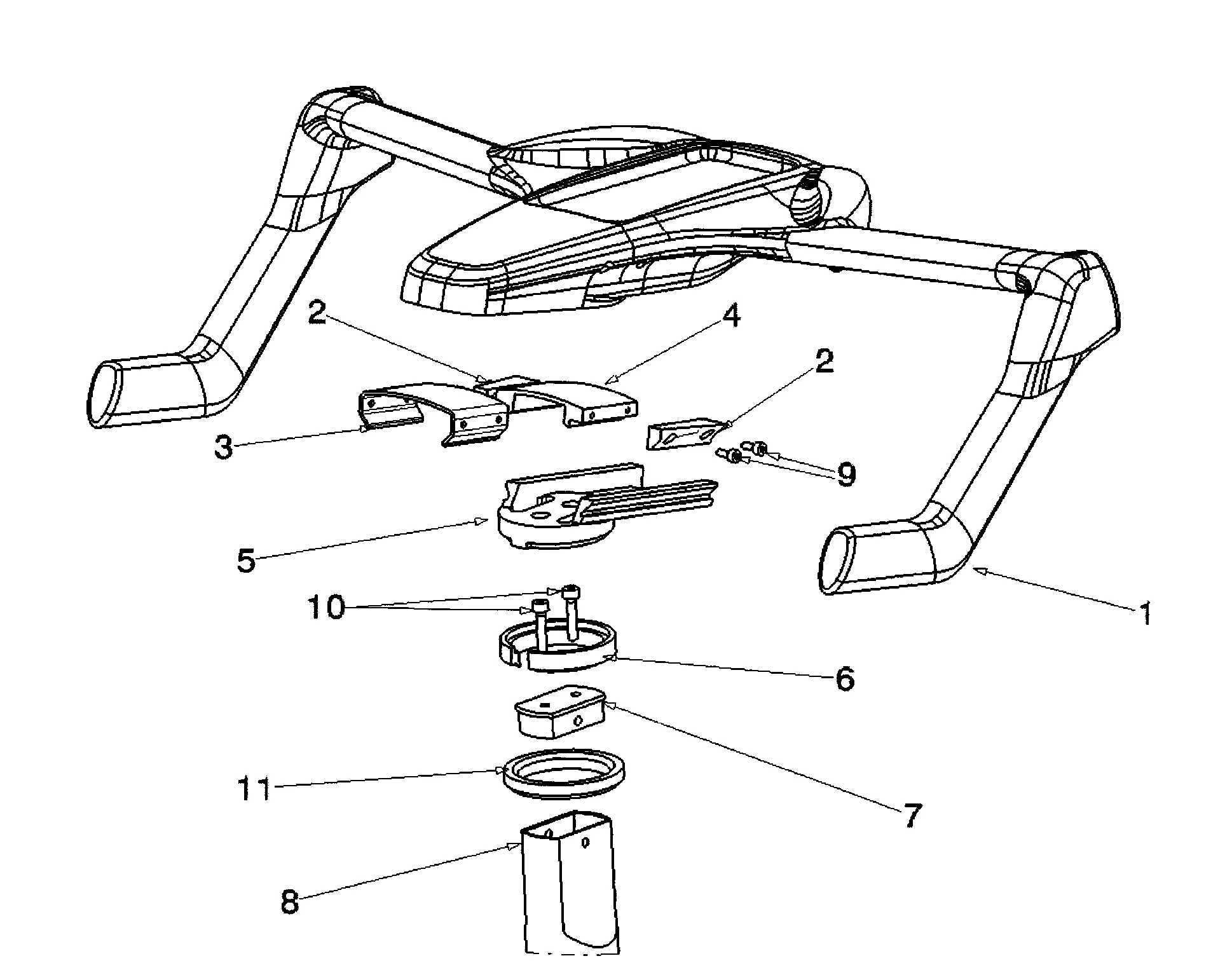Systeme reglage guidon velo