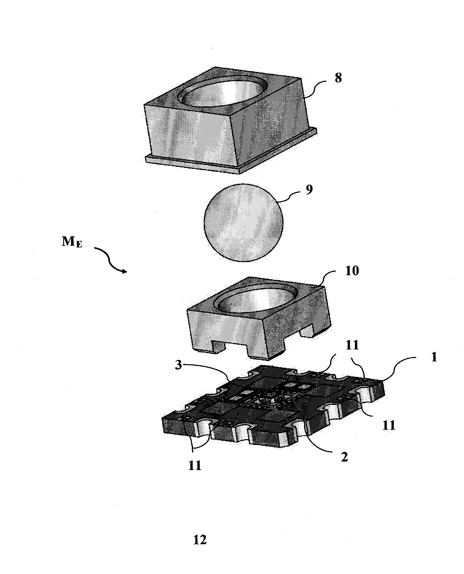 Module optoelectronique pour liaison optique sans contact mecanique, ensemble de modules, systeme d'interconnexion, procede de realisation et de connexion a une carte associes