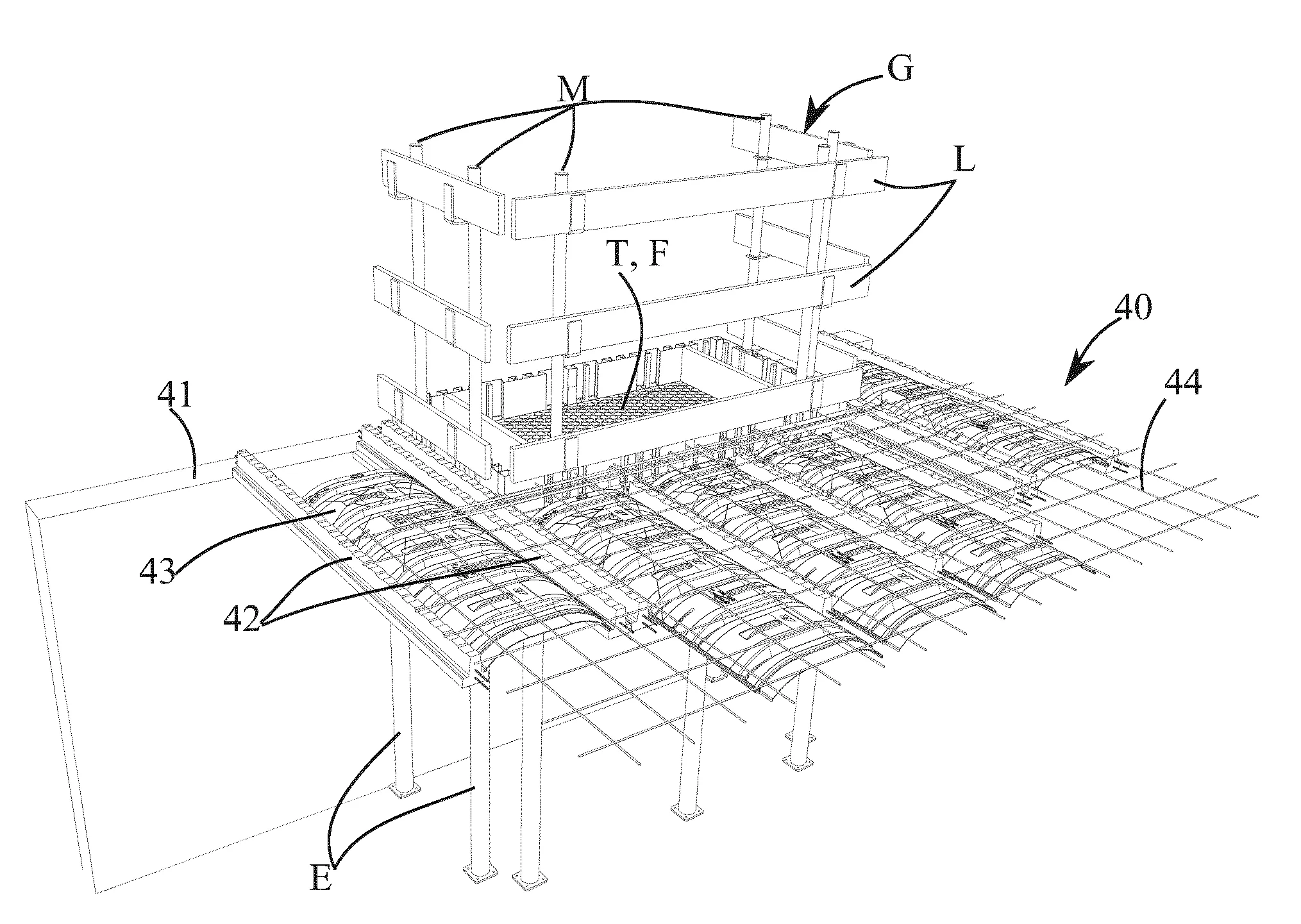 Element de coffrage prefabrique, coffrage obtenu et procede de fabrication d'une dalle d'une construction comportant une reservation traversante delimitee par ledit coffrage