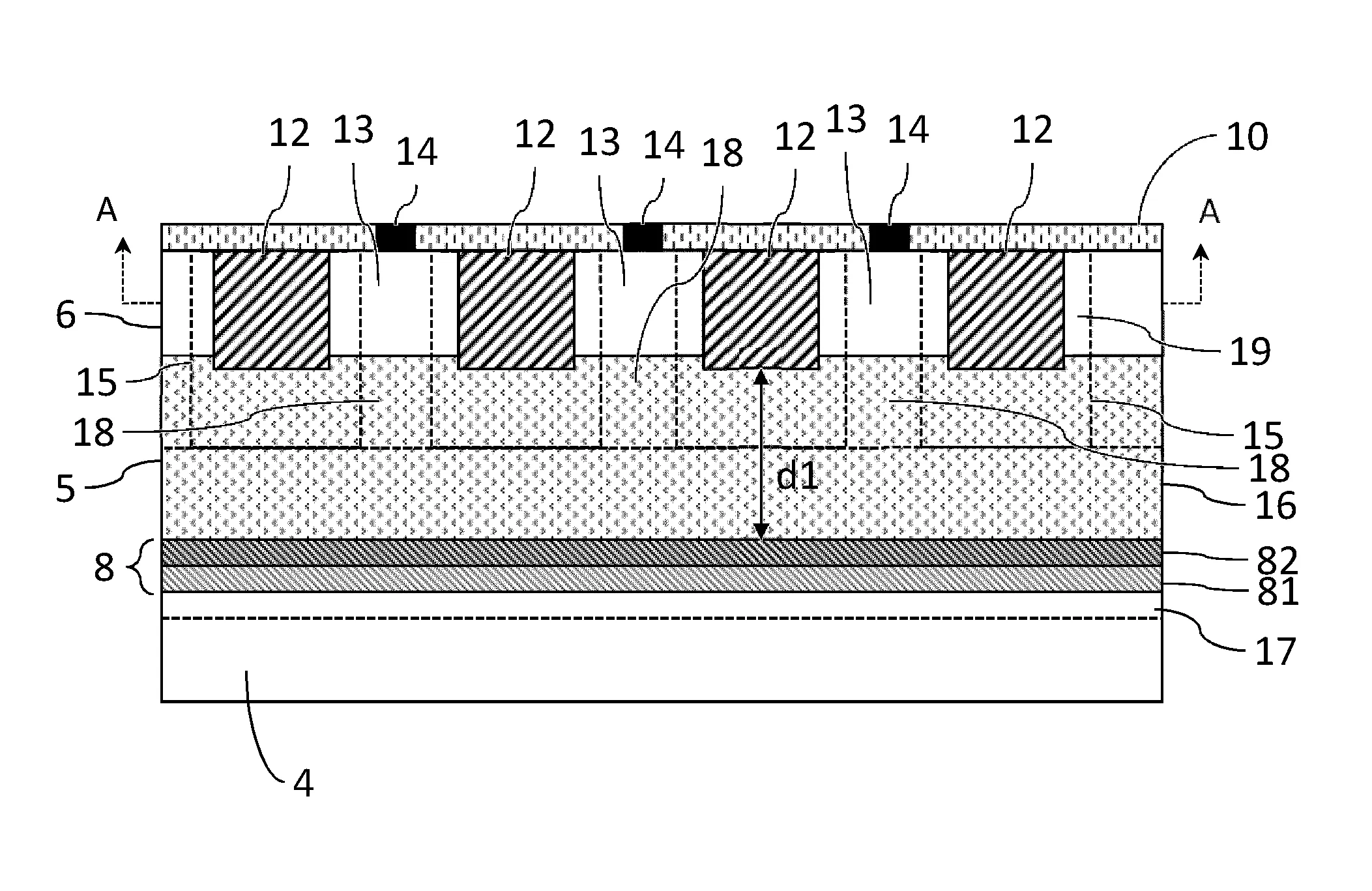 Matrice de photodiodes a cathodes isolees