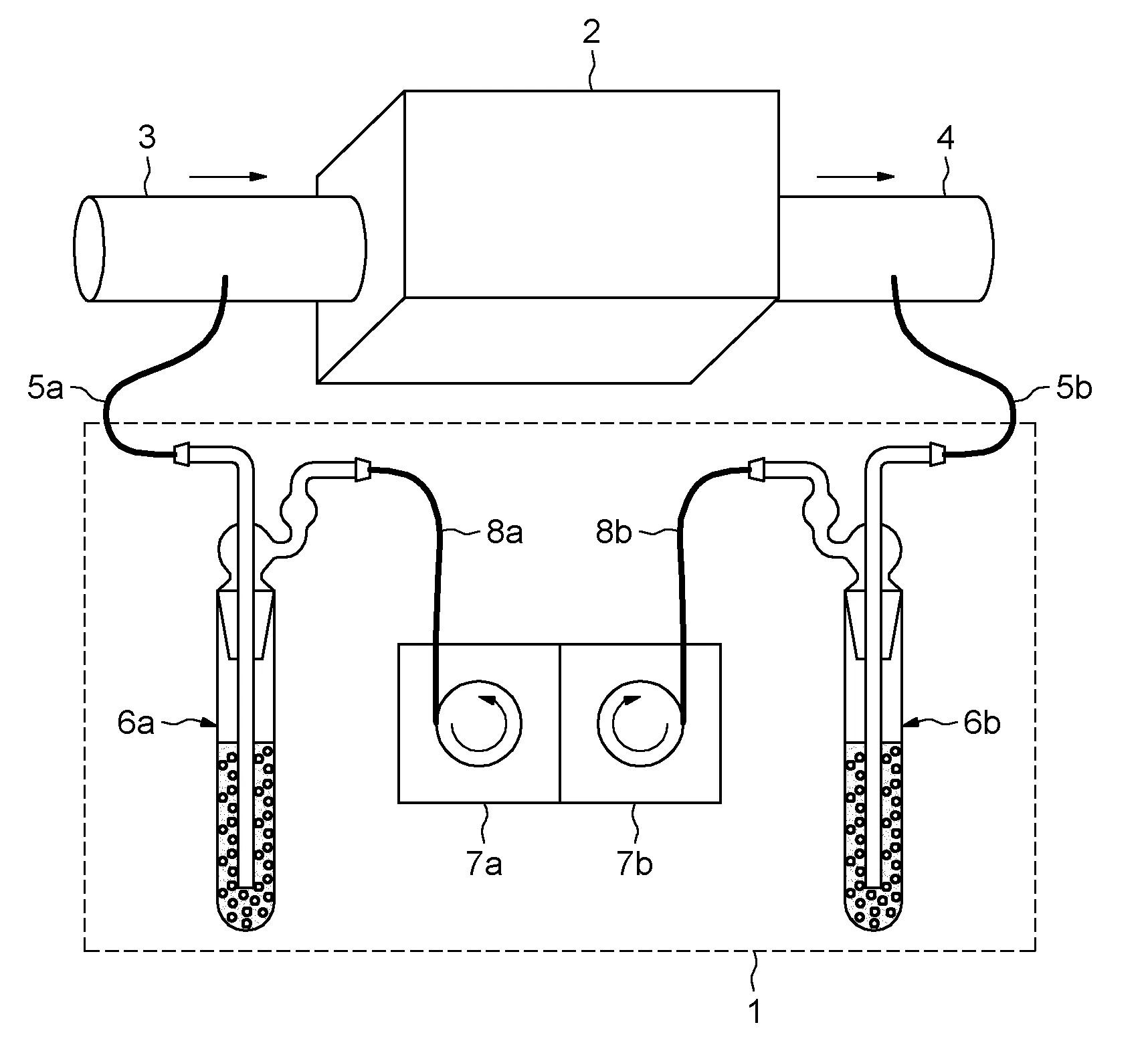 Systeme et procede de diagnostic d'un dispositif de filtration d'effluents gazeux contenant des pcbs